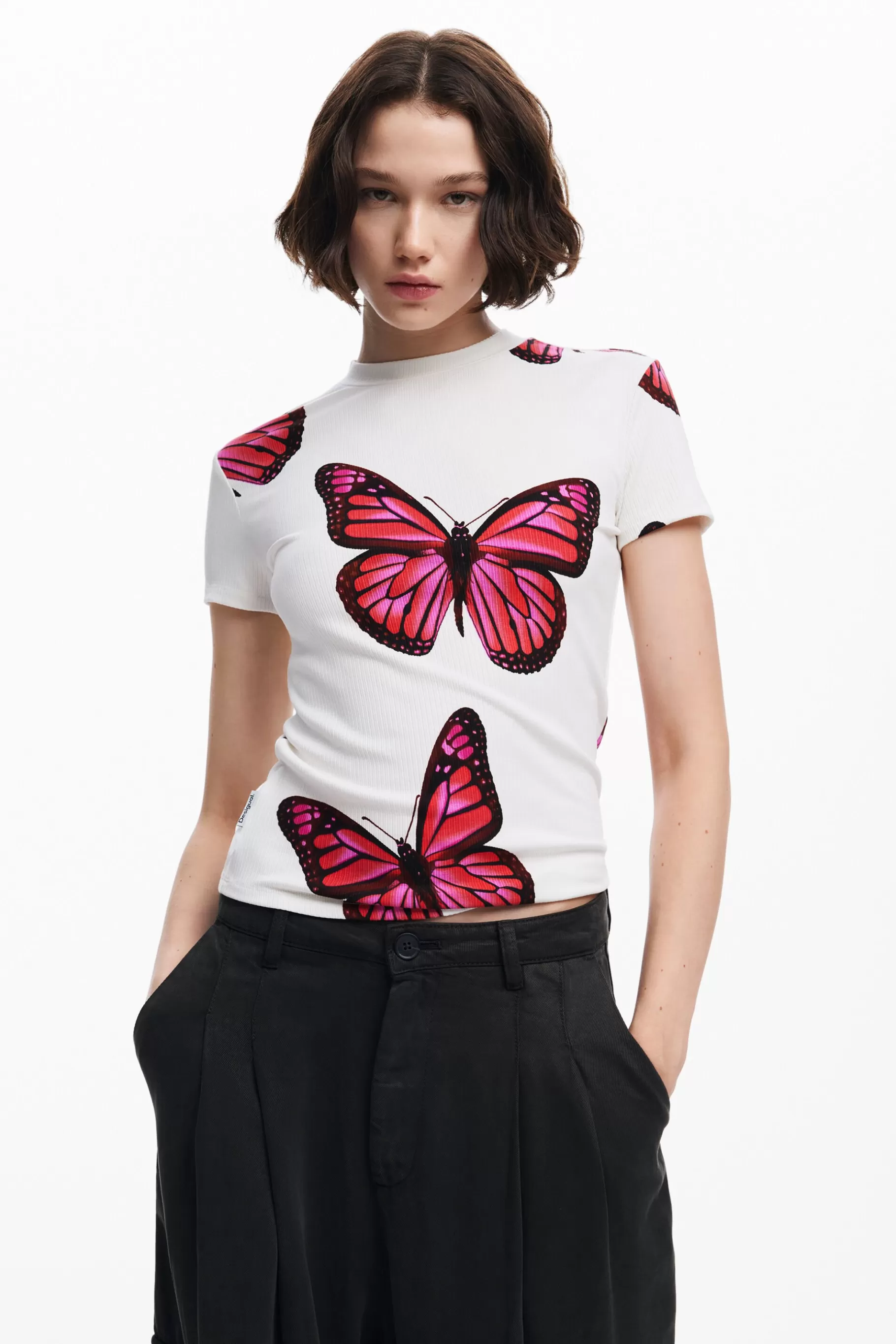 Desigual Camiseta mariposas*Mujer Ropa De Punto | Camisas Y Blusas