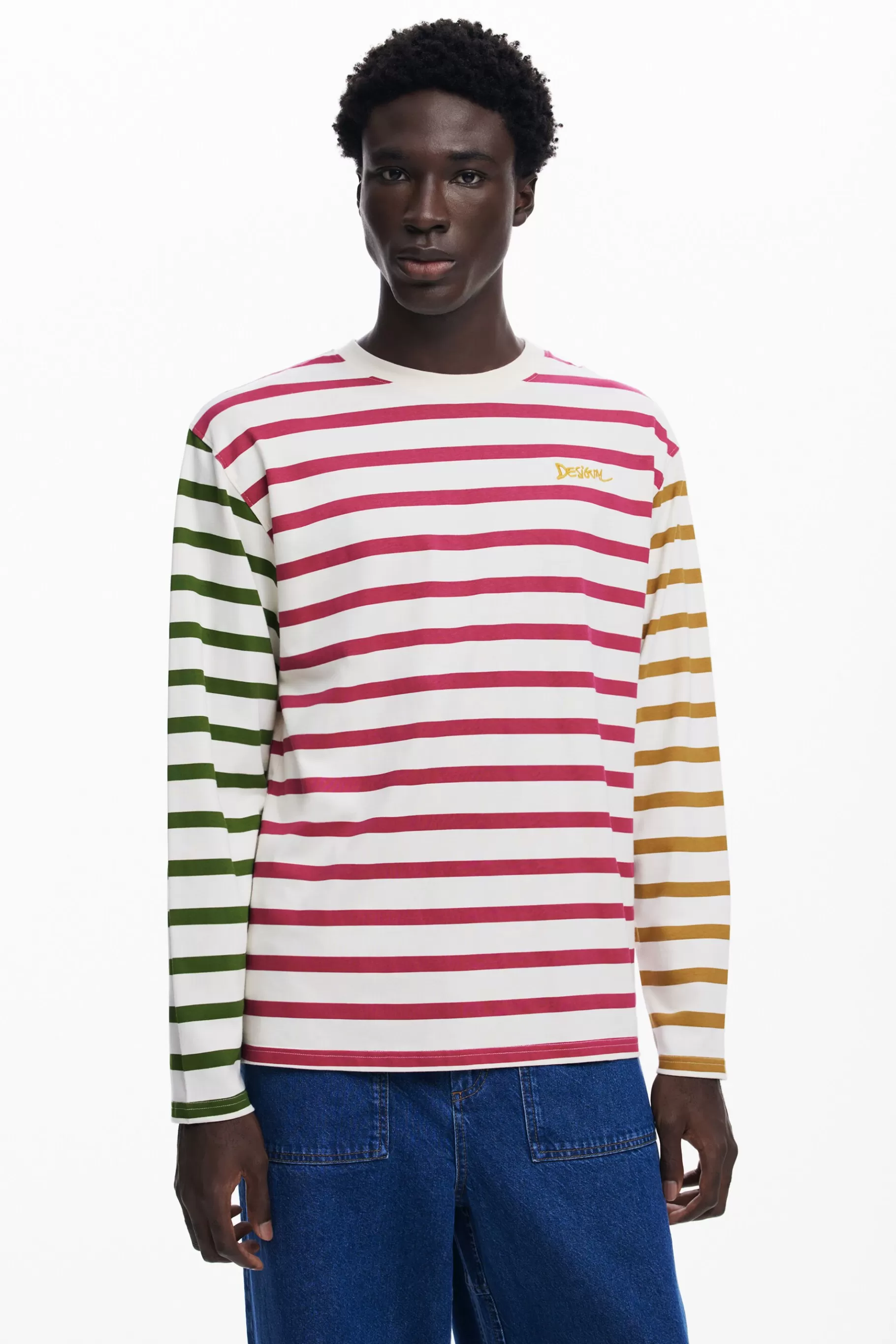 Desigual Camiseta rayas multicolor*Hombre Camisetas