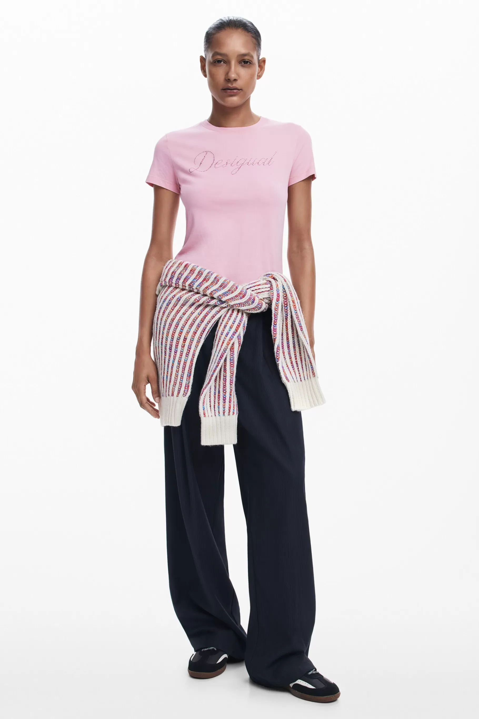 Desigual Camiseta slim strass*Mujer Camisas Y Blusas | Camisetas