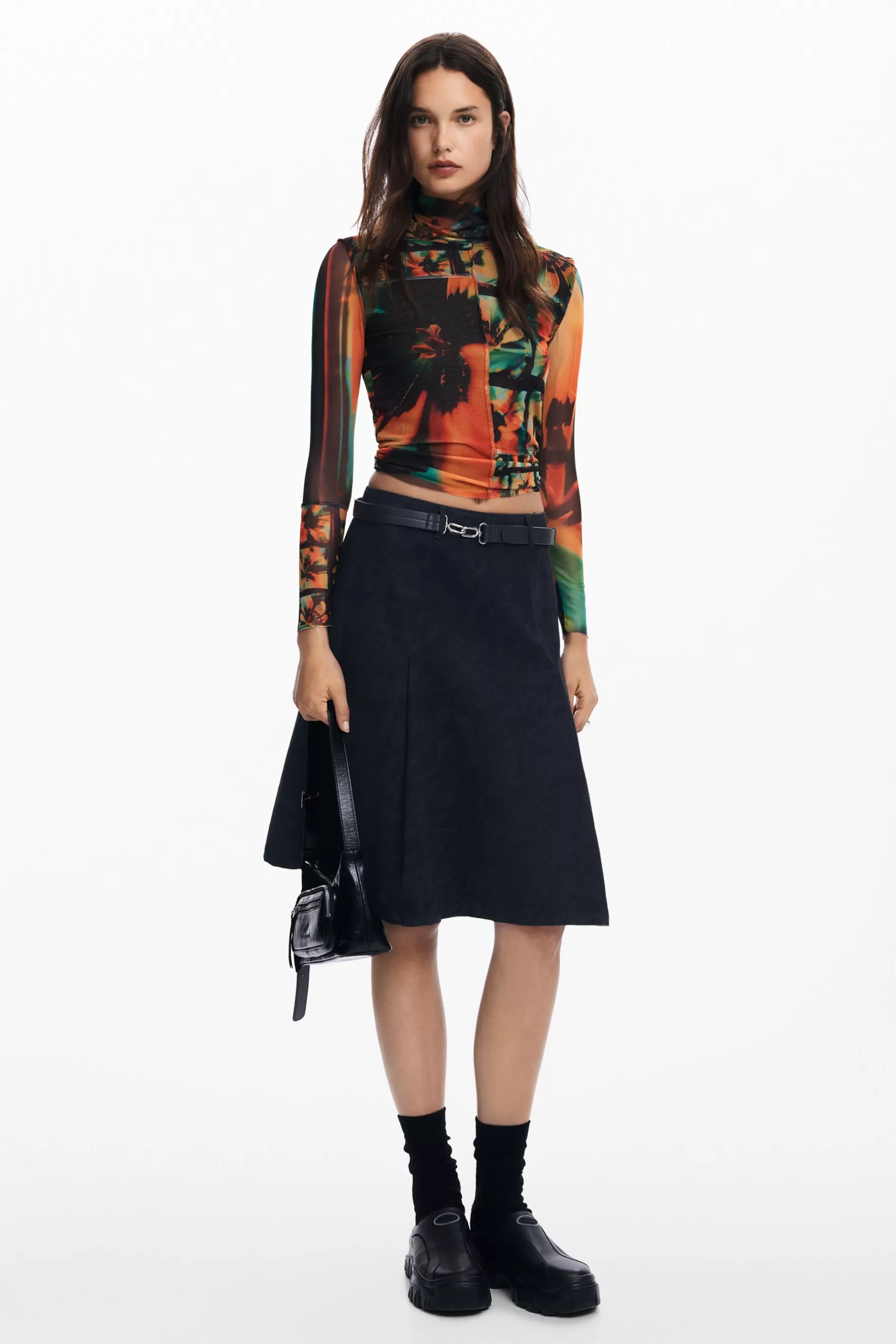 Desigual Camiseta tul estampada*Mujer Camisas Y Blusas | Camisetas