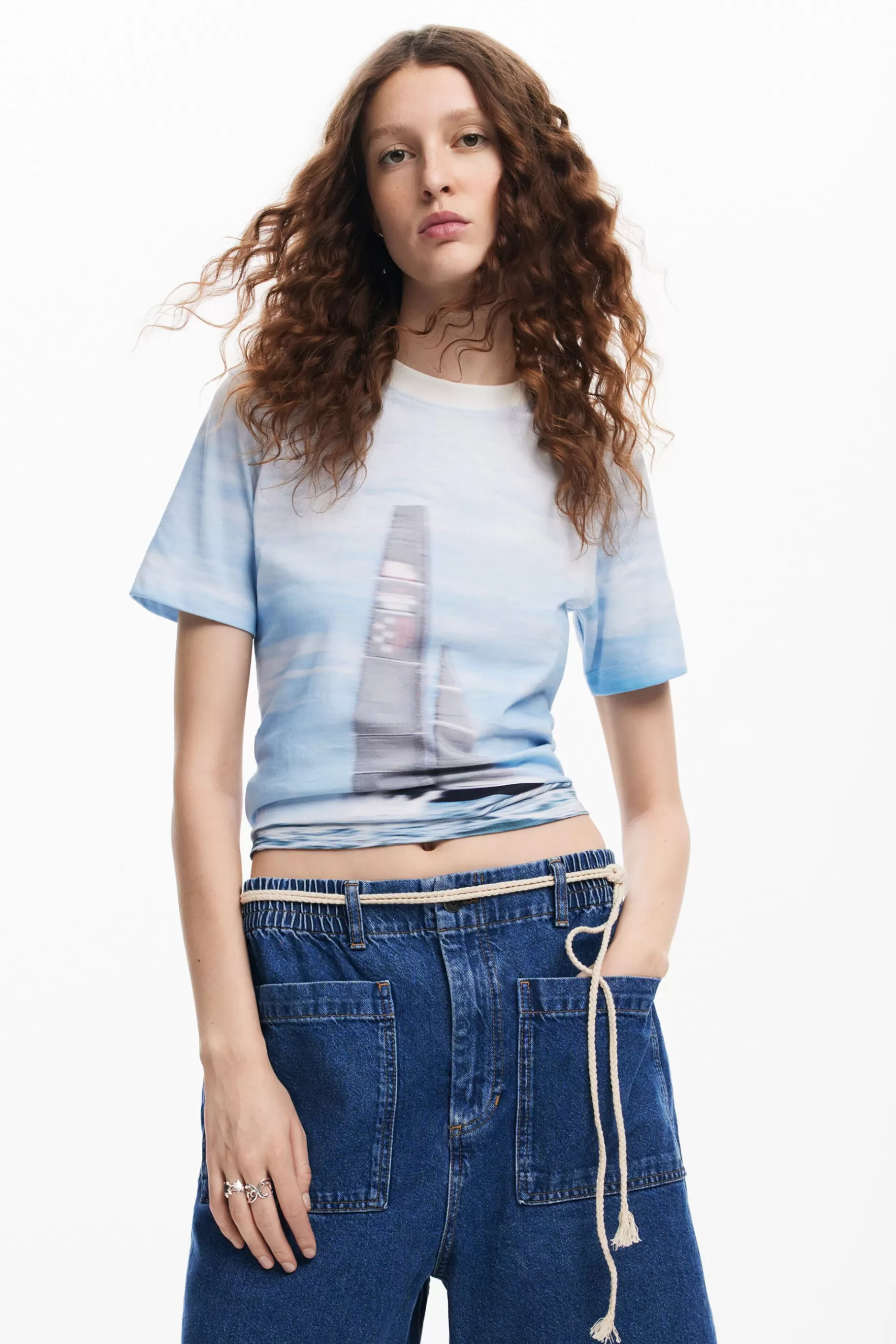 Desigual Camiseta velero American Magic*Mujer Camisas Y Blusas | Camisetas