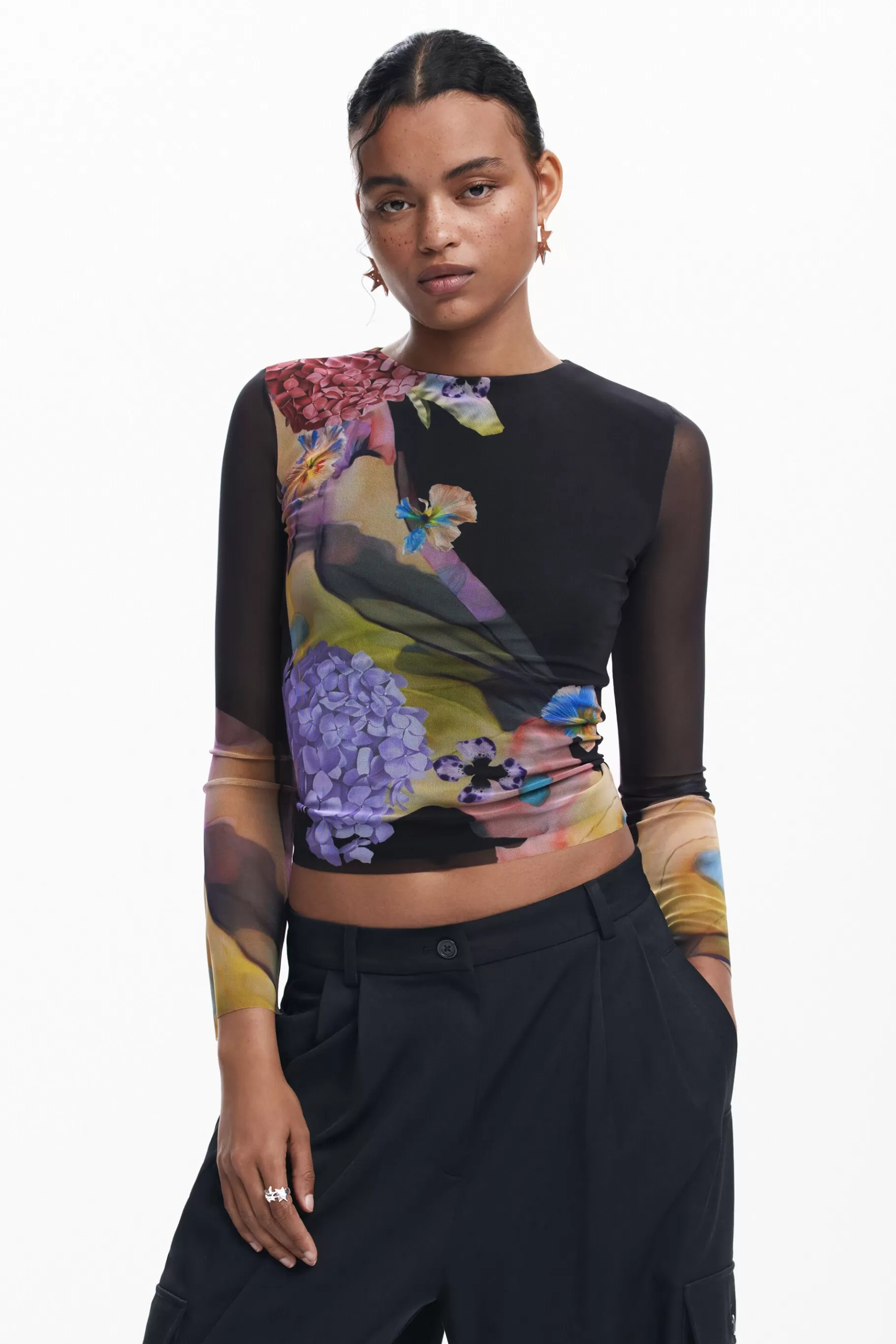 Desigual Camisteta tul M. Christian Lacroix*Mujer Camisas Y Blusas | Camisetas