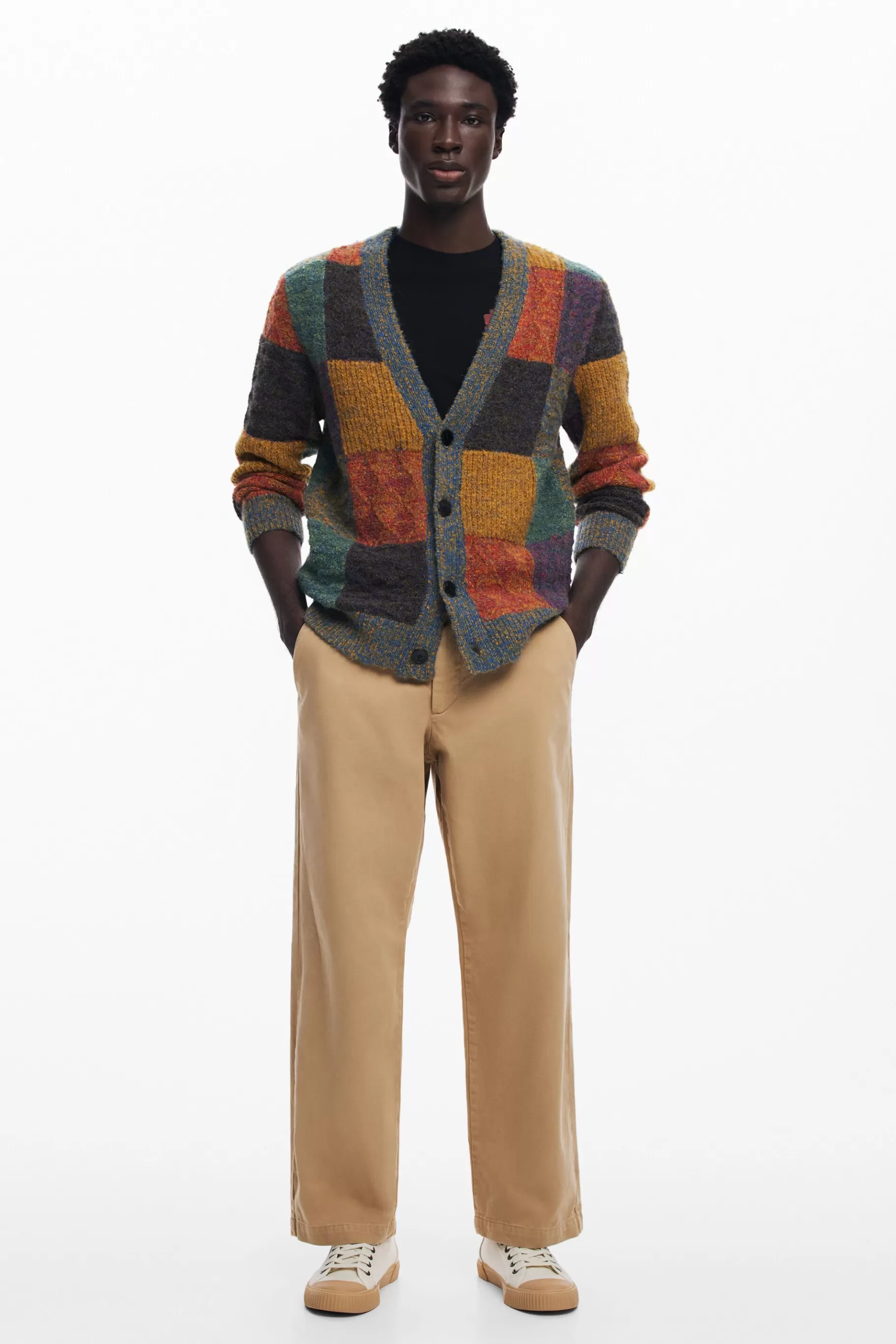 Desigual Cardigan cuadros*Hombre Jerséis Y Sudaderas