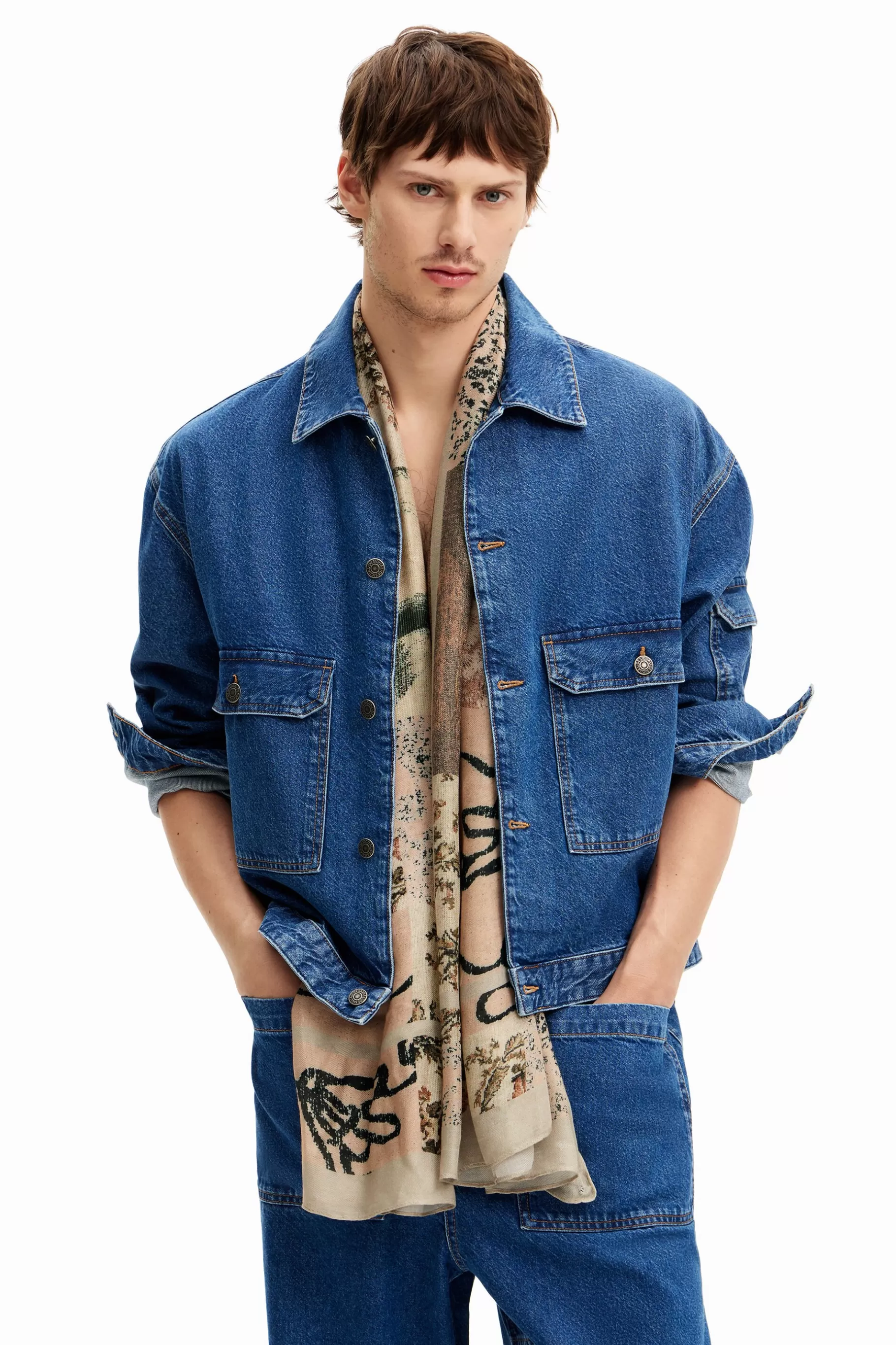 Desigual Cazadora denim bolsillos*Hombre Abrigos Y Chaquetas