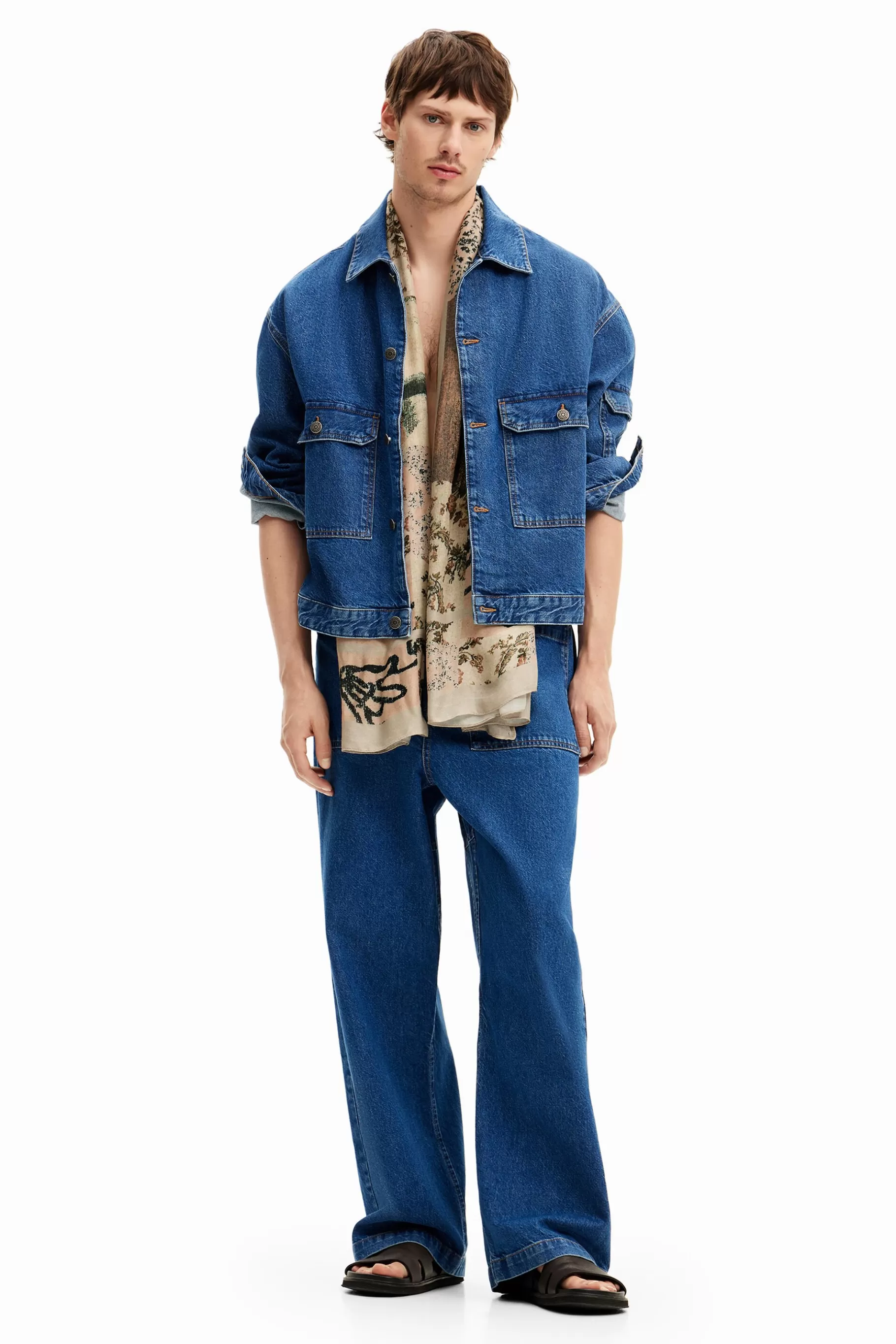 Desigual Cazadora denim bolsillos*Hombre Abrigos Y Chaquetas