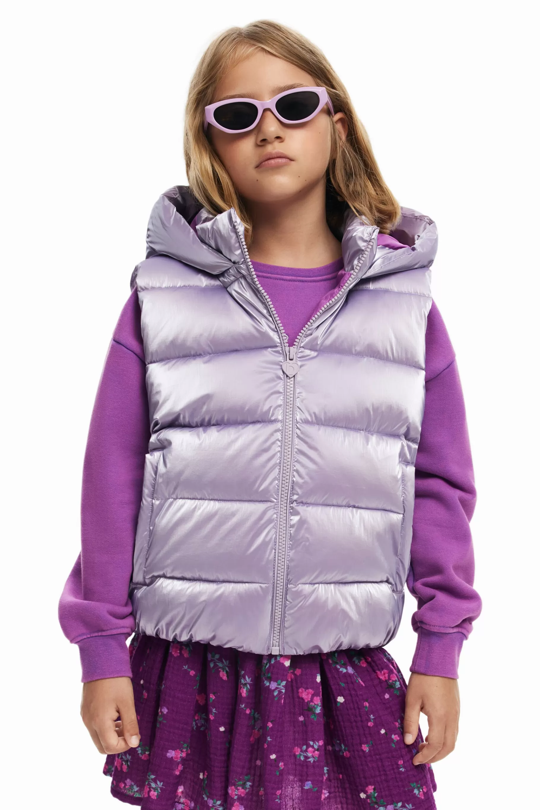 Desigual Chaleco acolchado metalizado* Abrigos Y Chaquetas