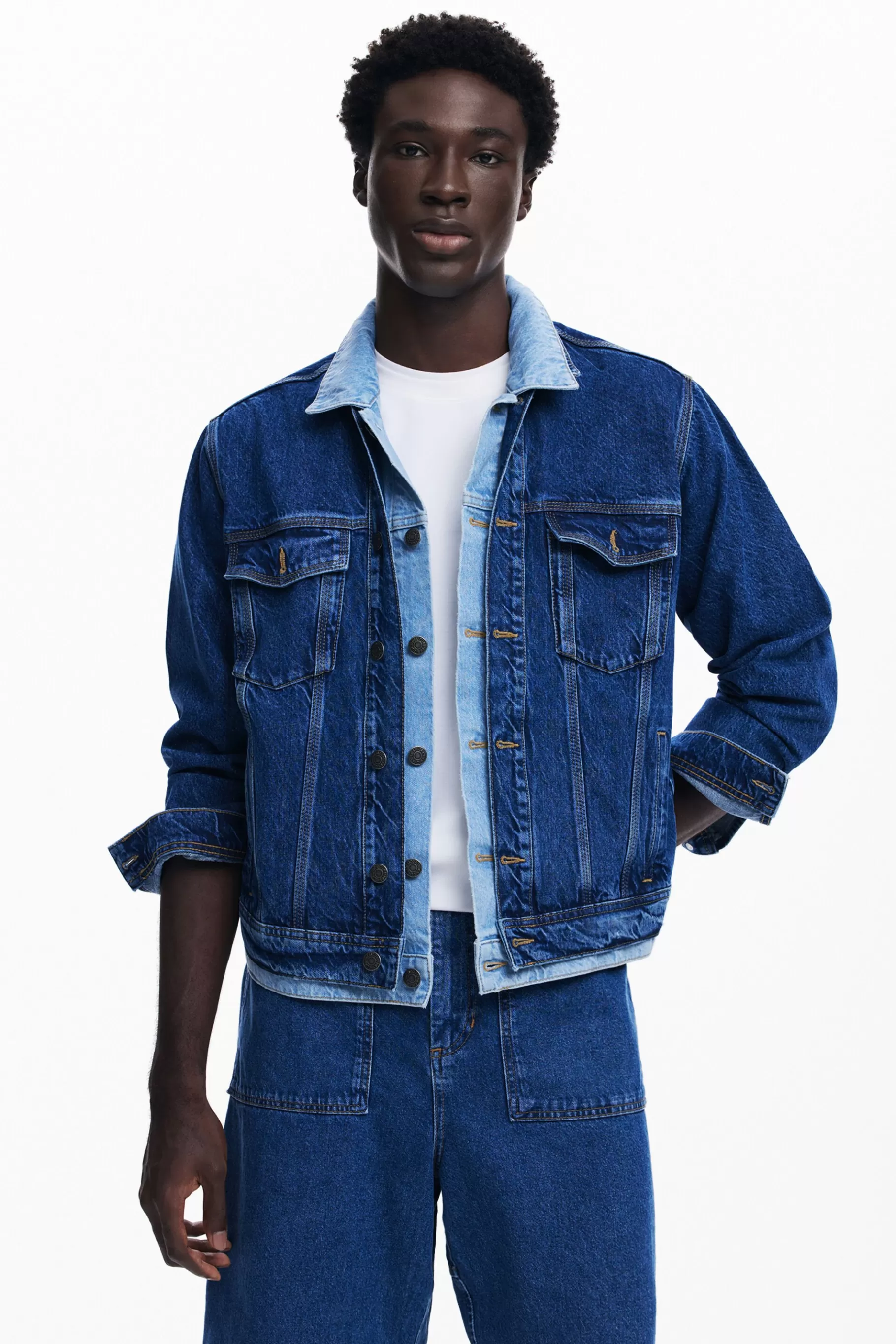 Desigual Chaqueta denim patchwork*Hombre Abrigos Y Chaquetas