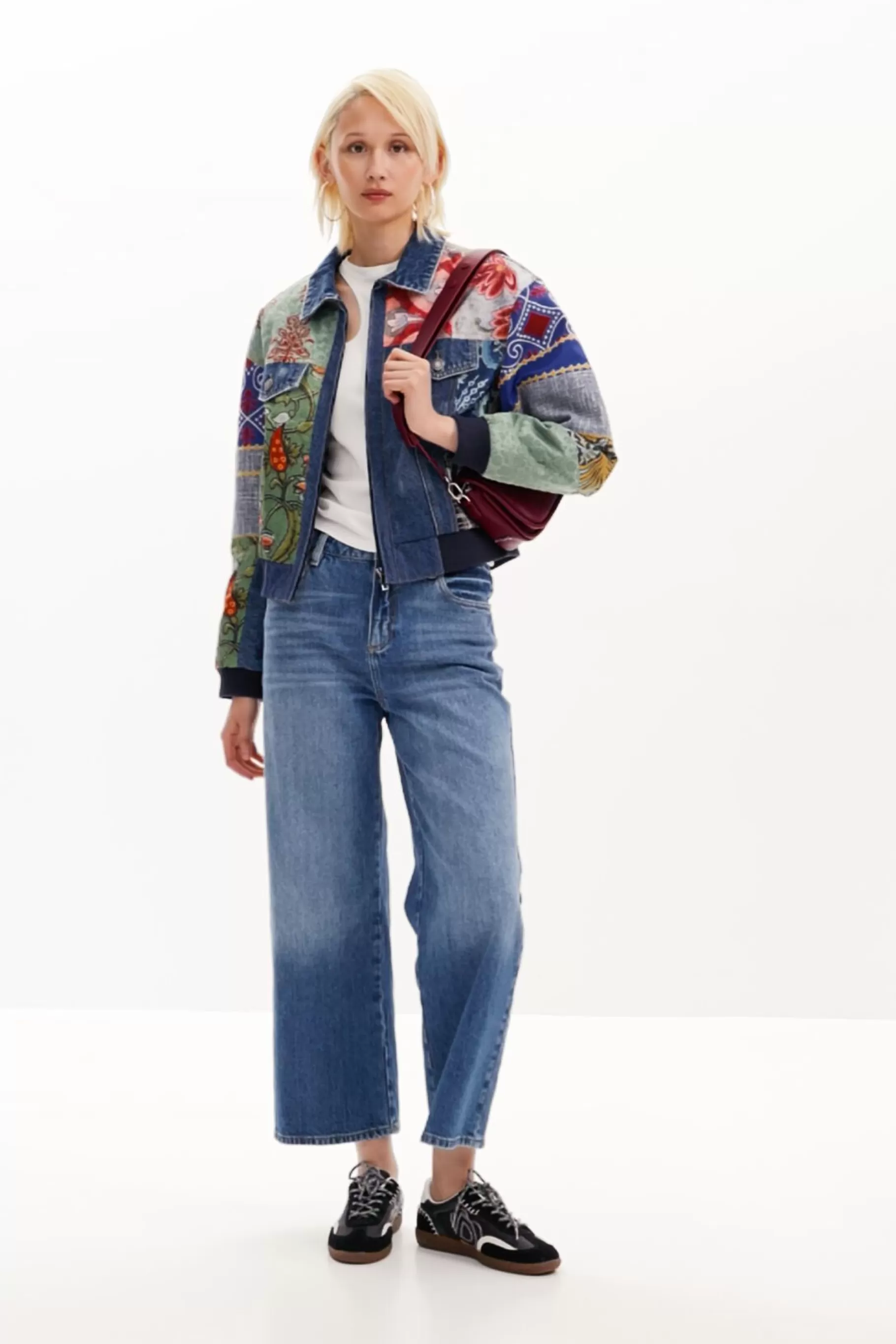 Desigual Chaqueta denim patchwork*Mujer Abrigos Y Chaquetas