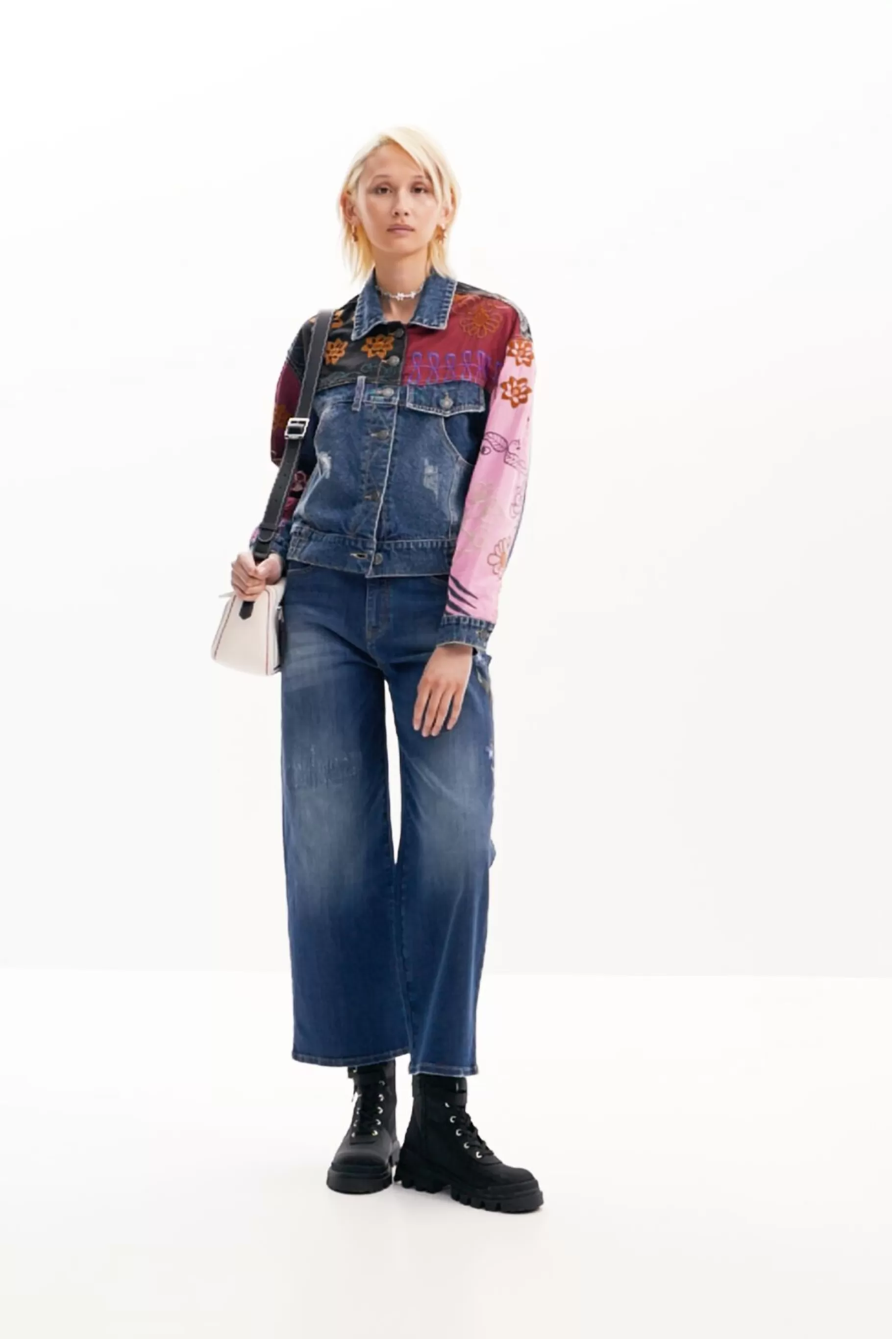 Desigual Chaqueta denim patchwork*Mujer Abrigos Y Chaquetas