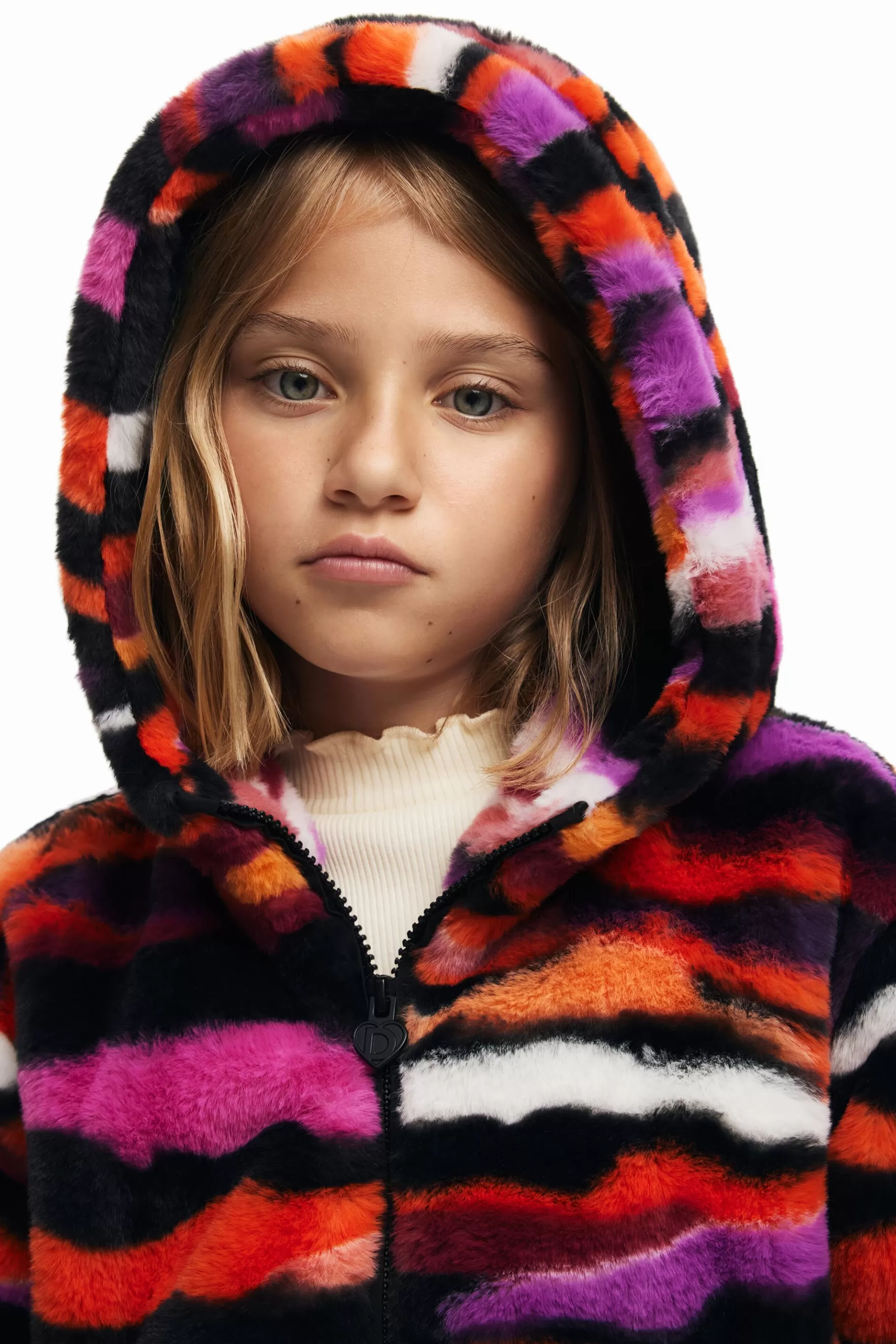 Desigual Chaqueta efecto pelo animal print multicolor* Abrigos Y Chaquetas