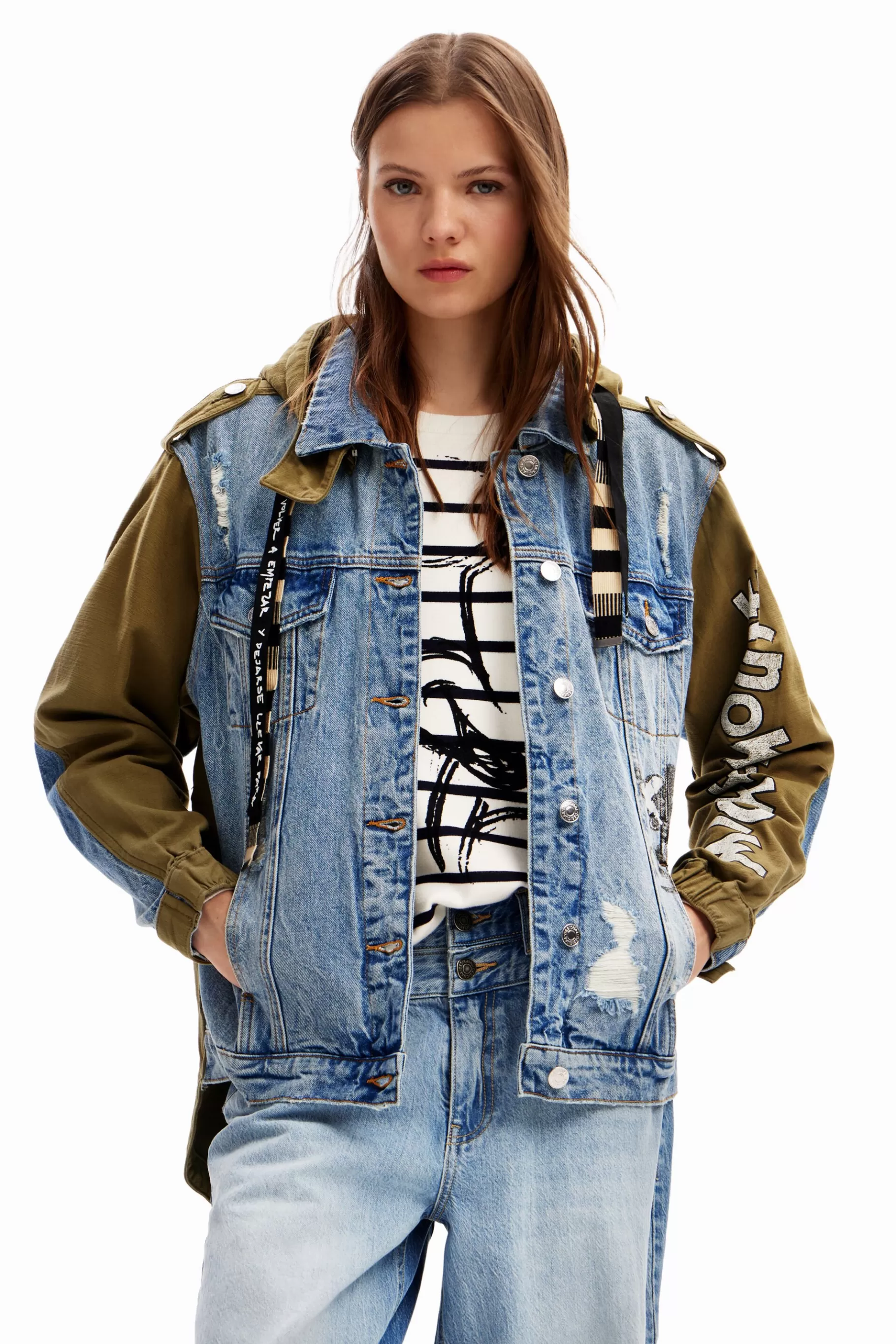 Desigual Chaqueta parka Mickey Mouse*Mujer Abrigos Y Chaquetas
