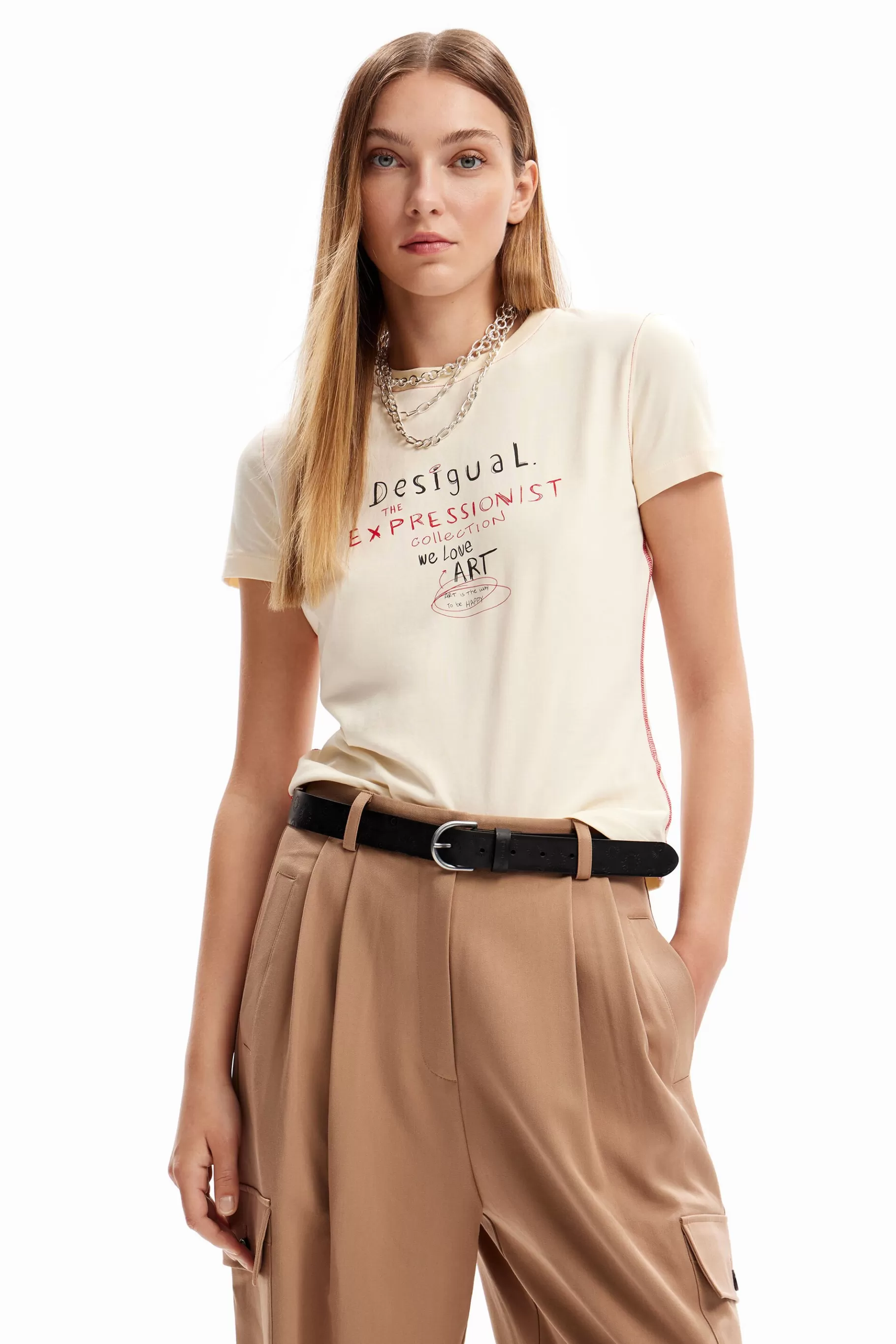 Desigual Cinturón piel geométrico*Mujer Cinturones