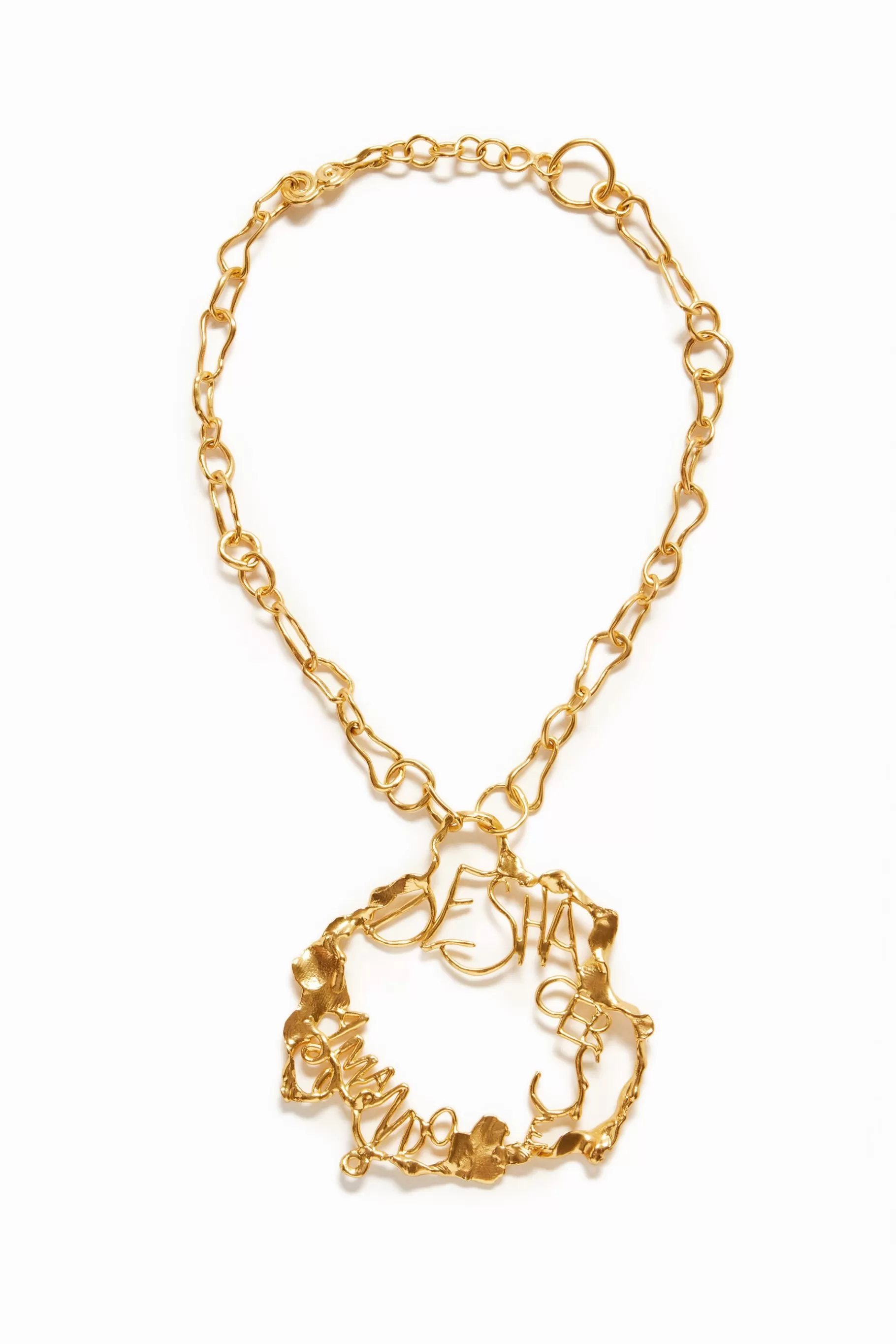 Desigual Collar mensaje baño oro Zalio*Mujer Joyería