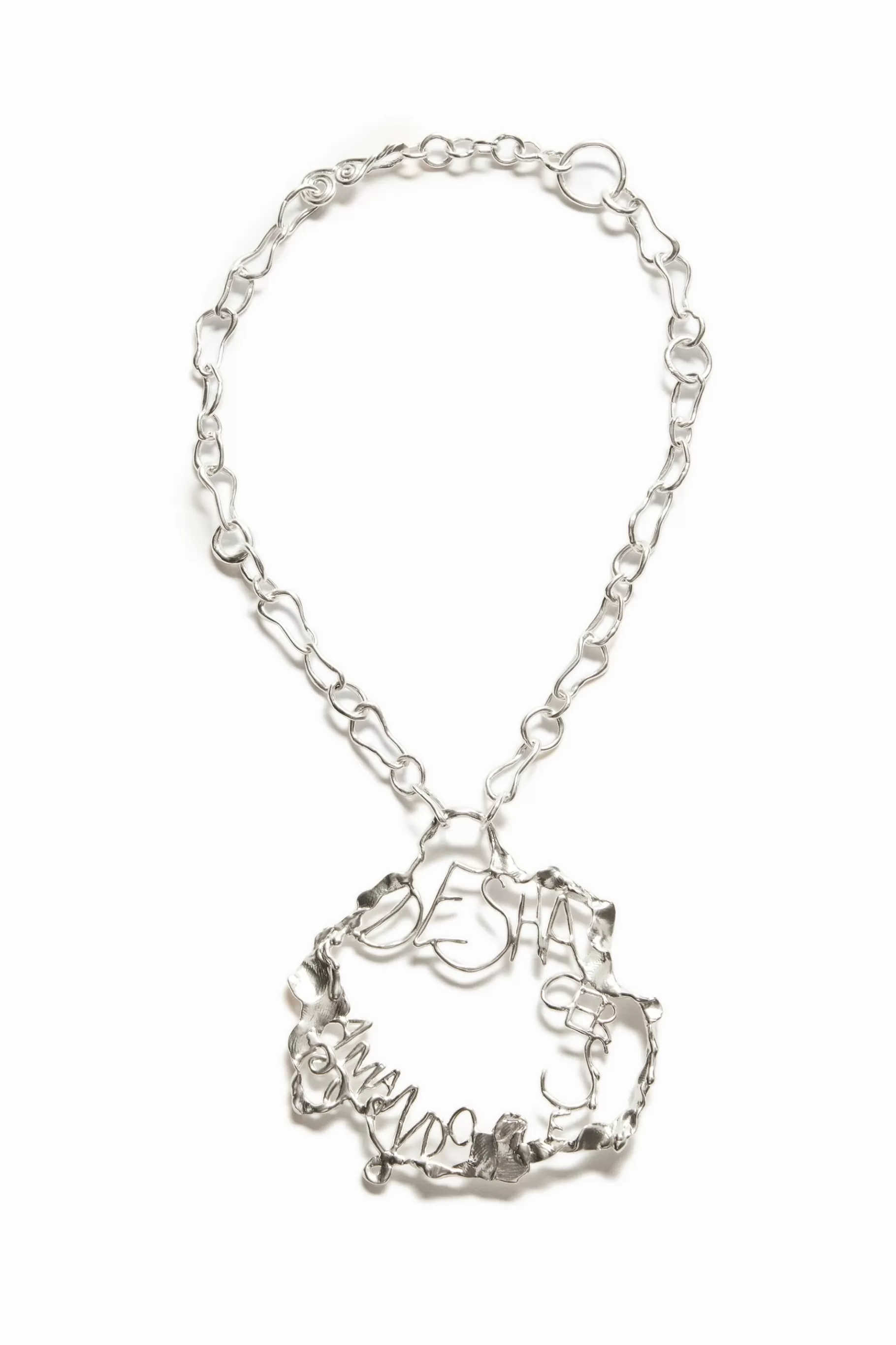 Desigual Collar mensaje baño plata Zalio*Mujer Joyería