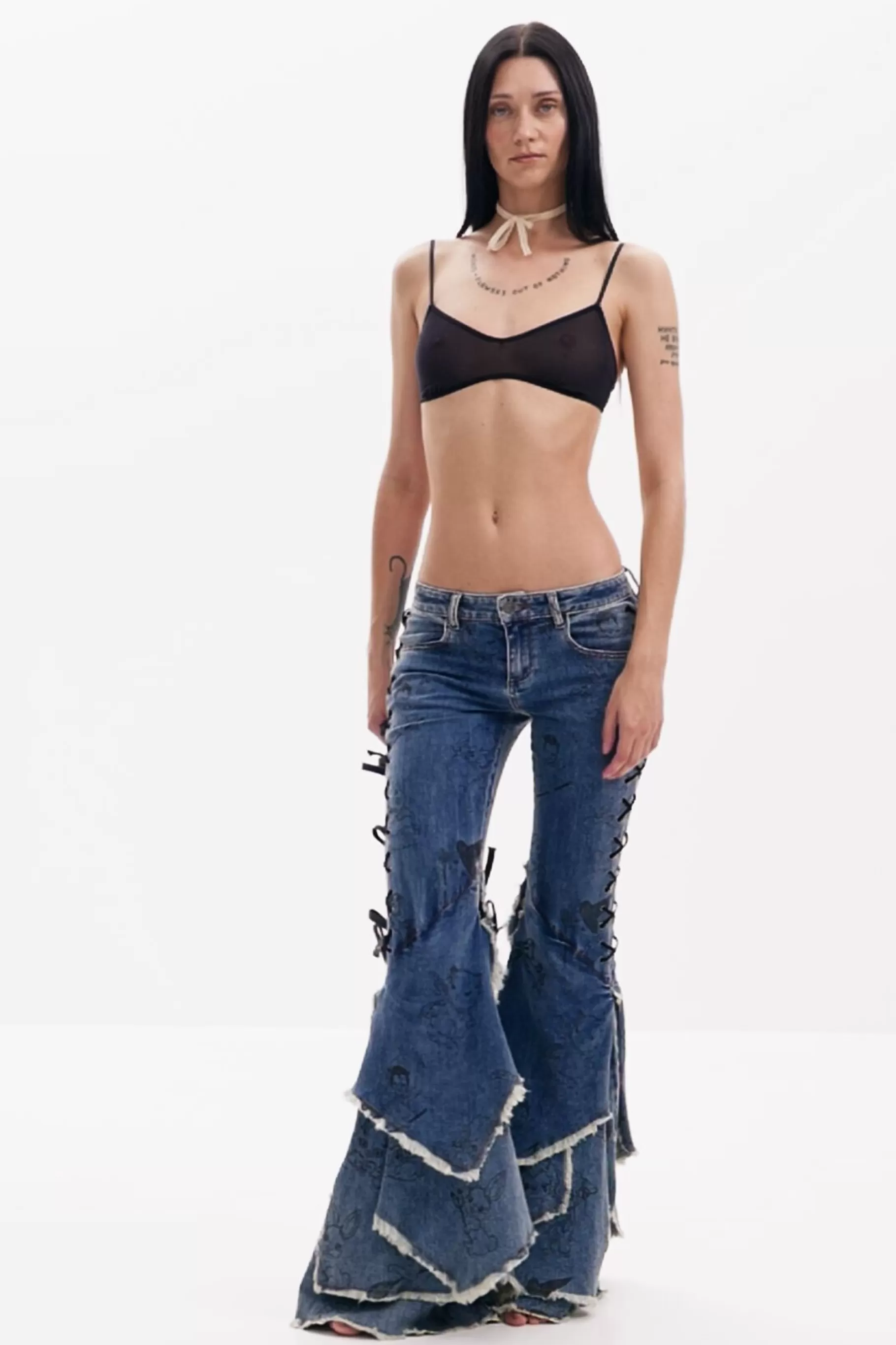 Desigual Denim Flare Maía Escoté*Mujer Vaqueros