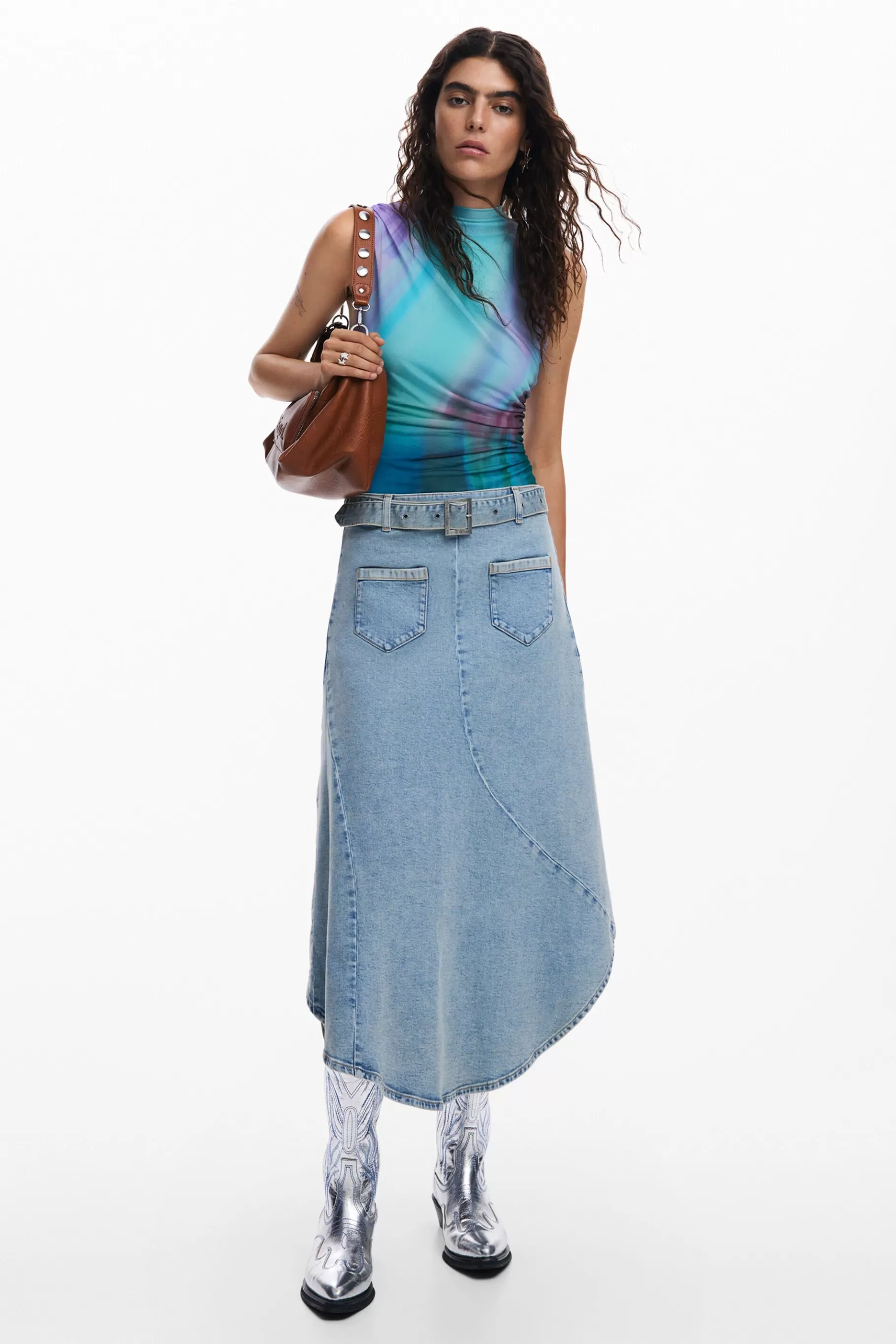 Desigual Falda denim asimétrica*Mujer Faldas Y Shorts