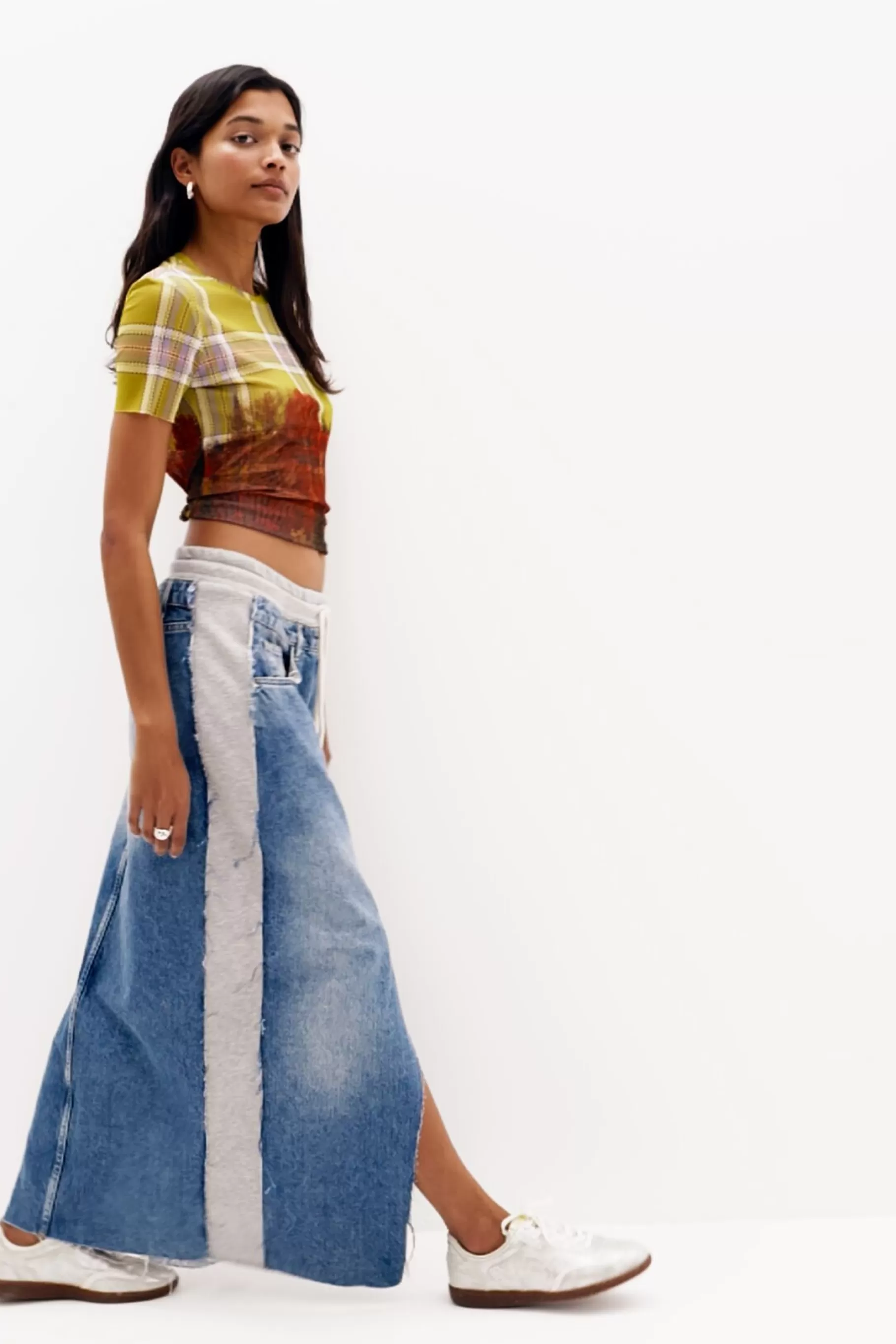 Desigual Falda midi denim híbrida*Mujer Faldas Y Shorts