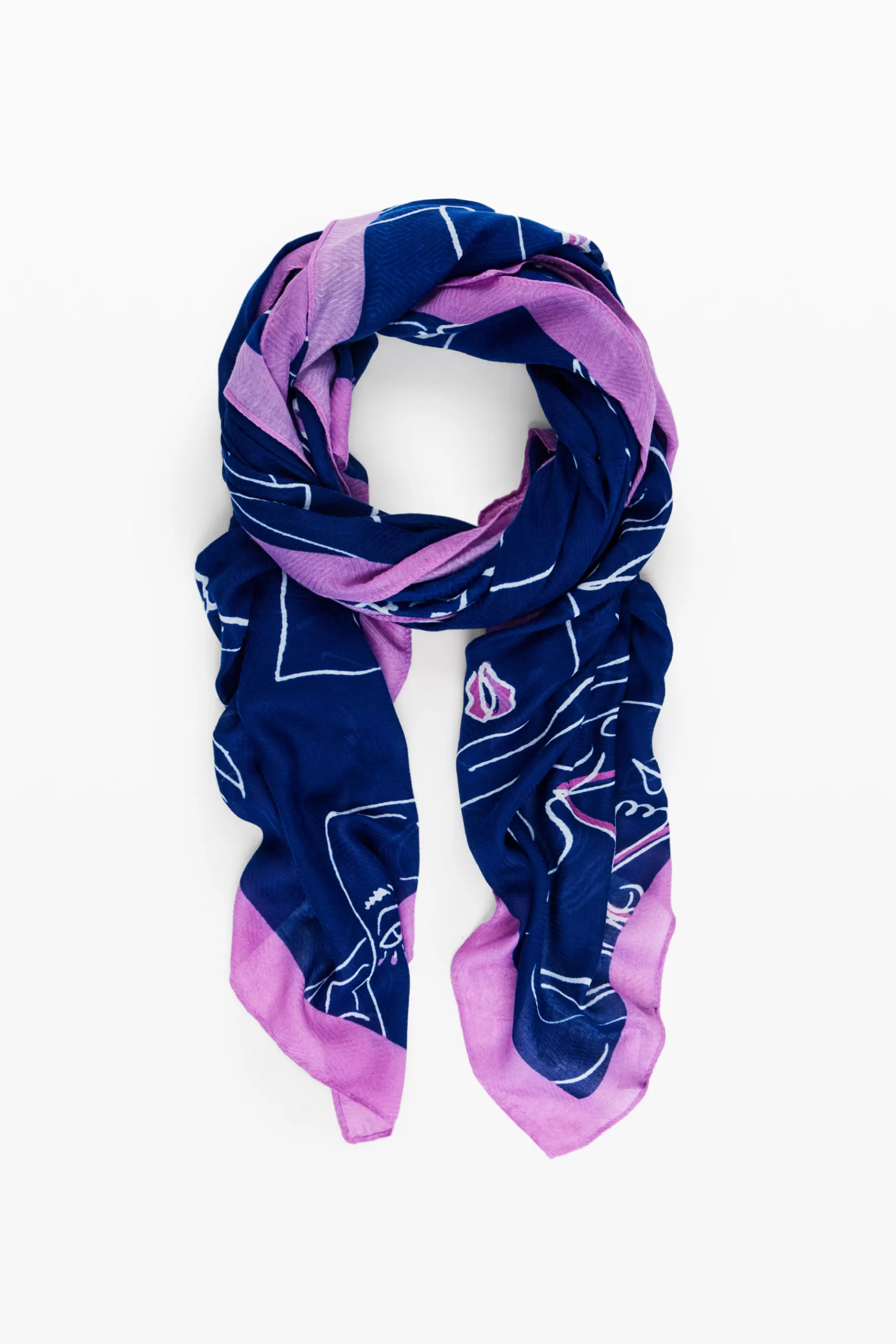 Desigual Foulard caras*Mujer Bufandas Y Pañuelos