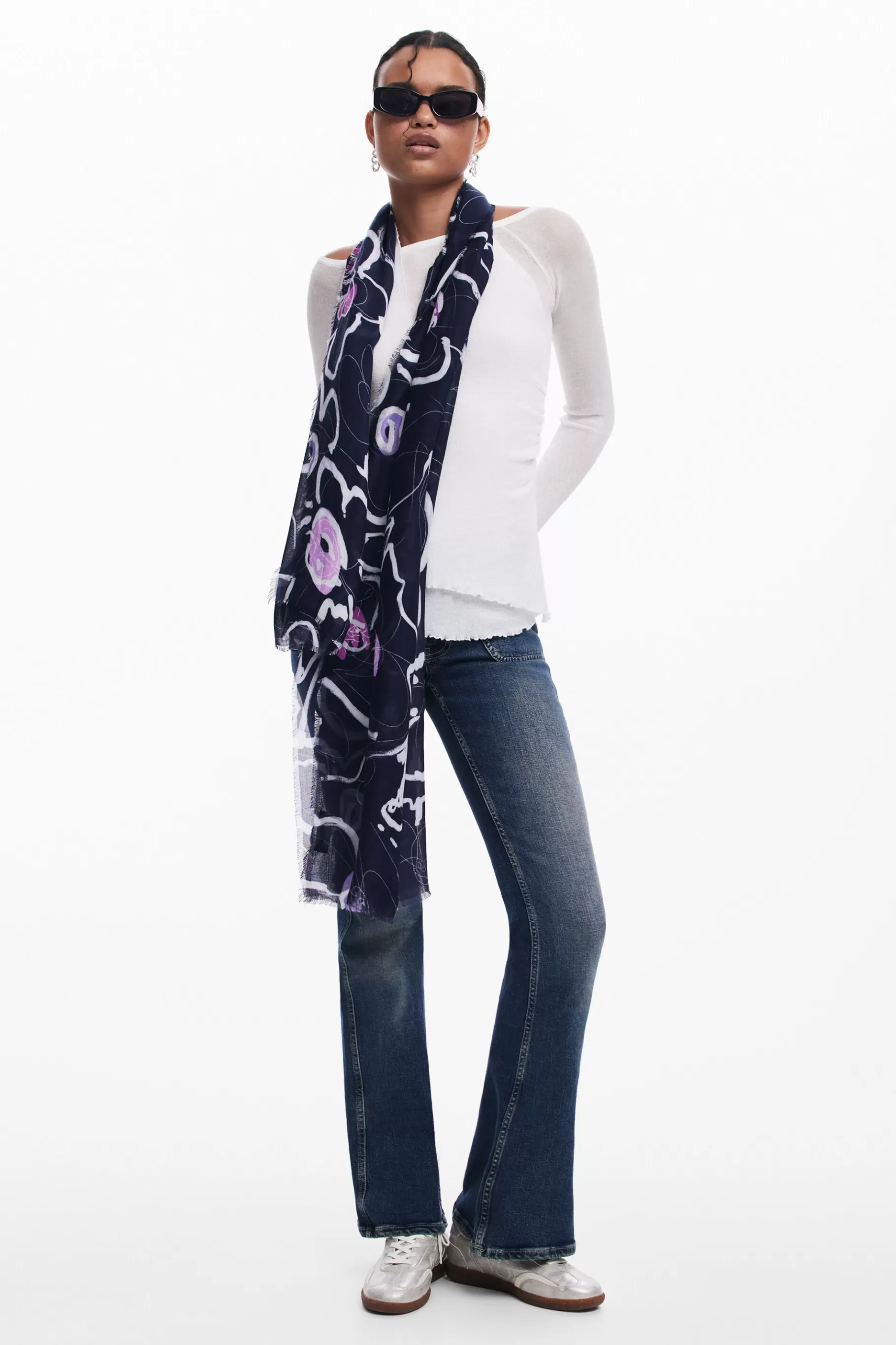 Desigual Foulard flores*Mujer Bufandas Y Pañuelos