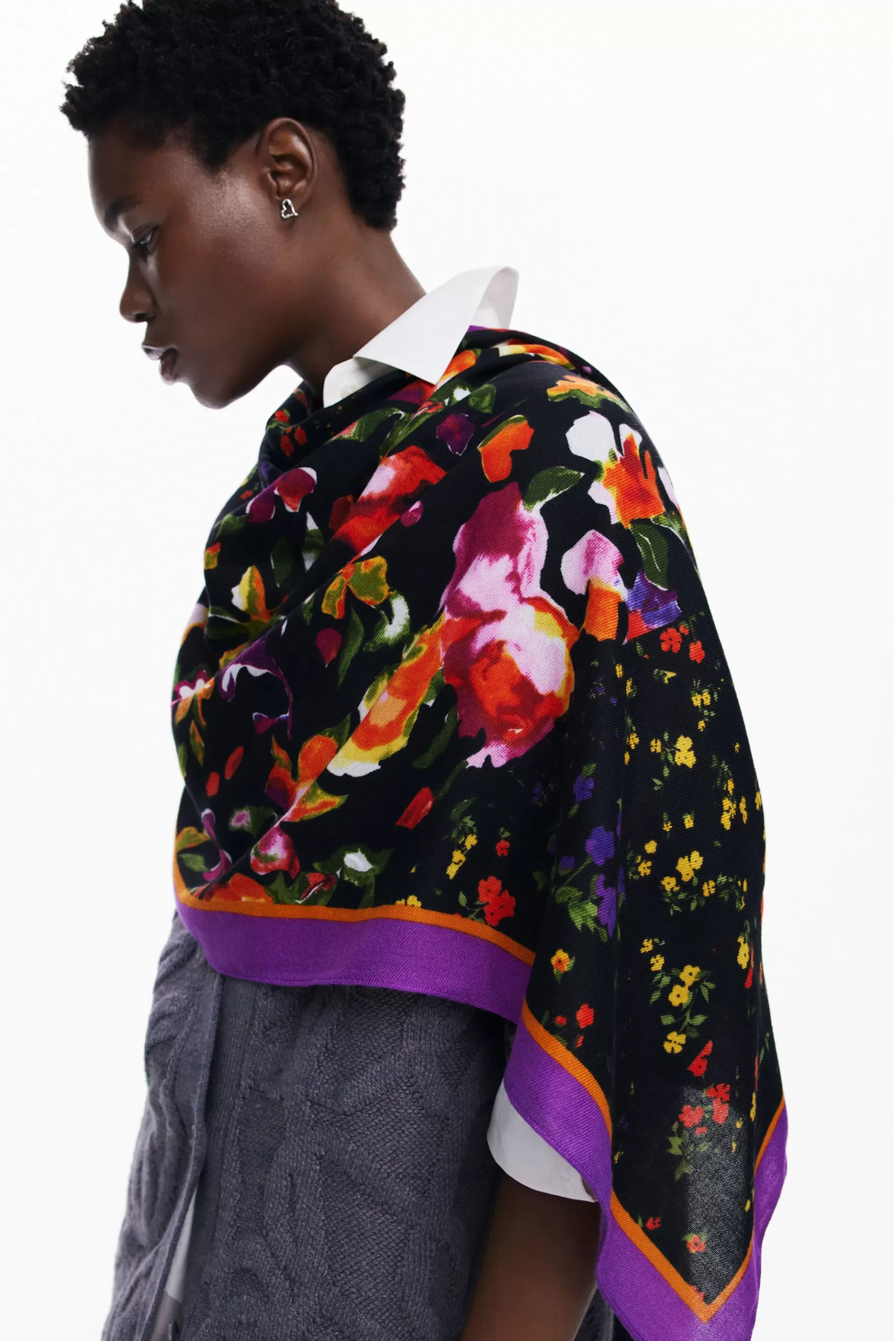 Desigual Foulard flores*Mujer Bufandas Y Pañuelos