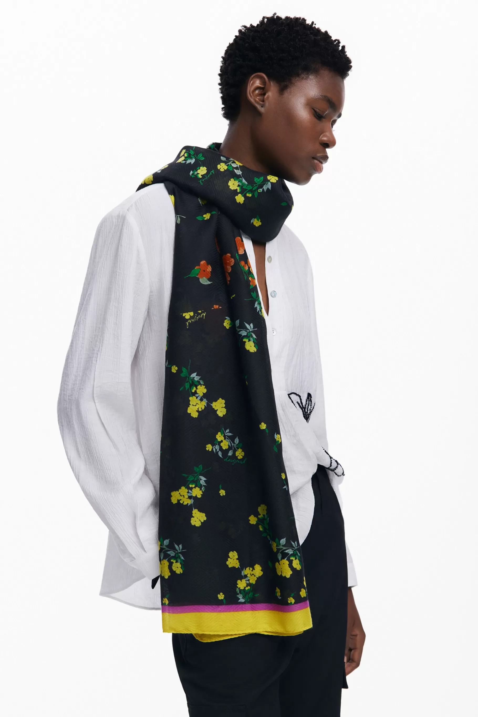 Desigual Foulard flores*Mujer Bufandas Y Pañuelos