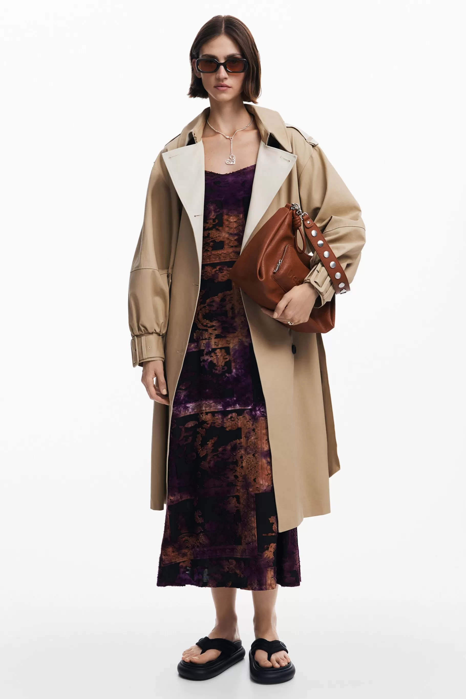 Desigual Gabardina combinada*Mujer Abrigos Y Chaquetas