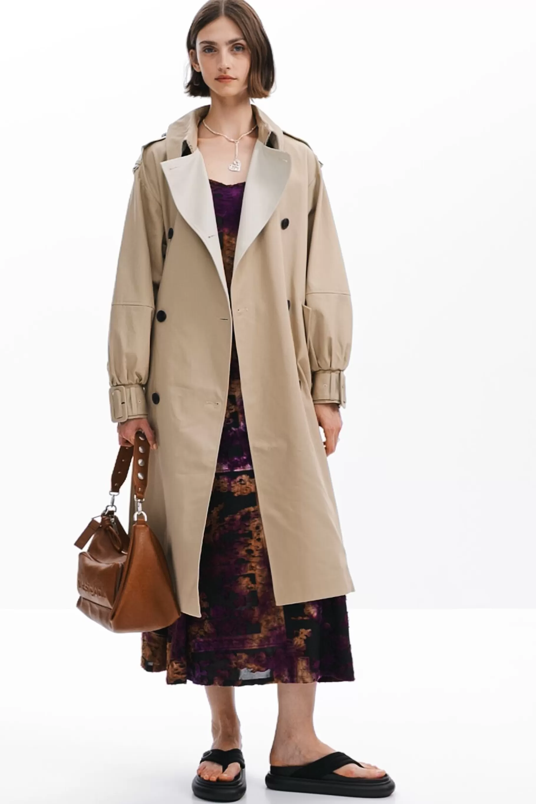 Desigual Gabardina combinada*Mujer Abrigos Y Chaquetas