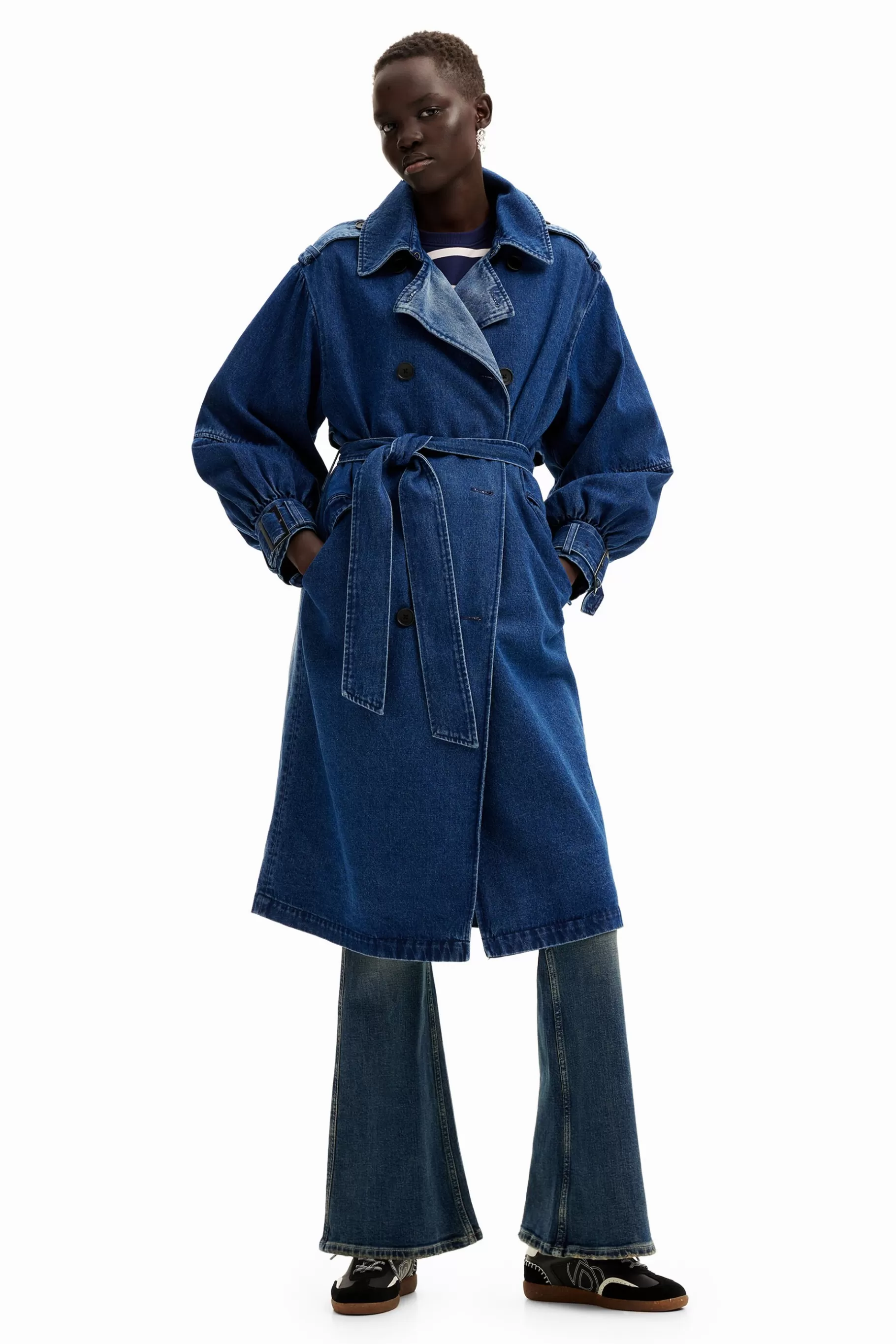 Desigual Gabardina oversize denim*Mujer Abrigos Y Chaquetas
