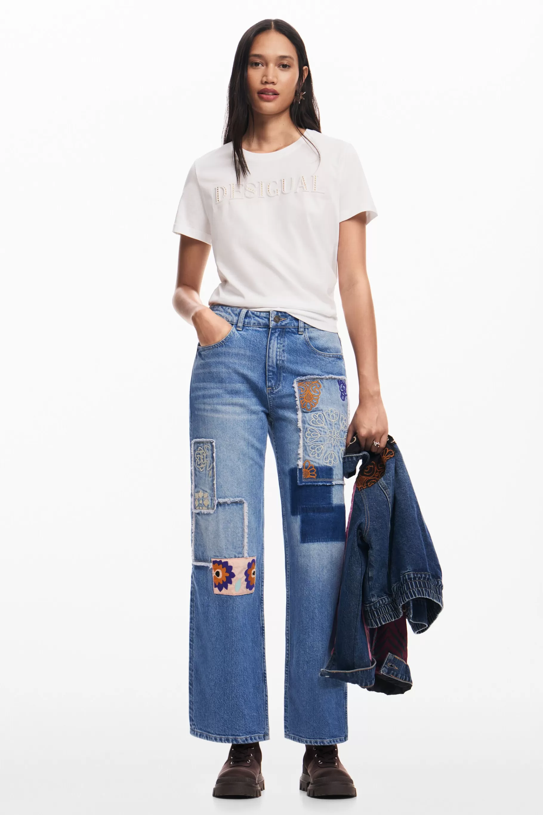 Desigual Jeans patchwork*Mujer Vaqueros | Pantalones