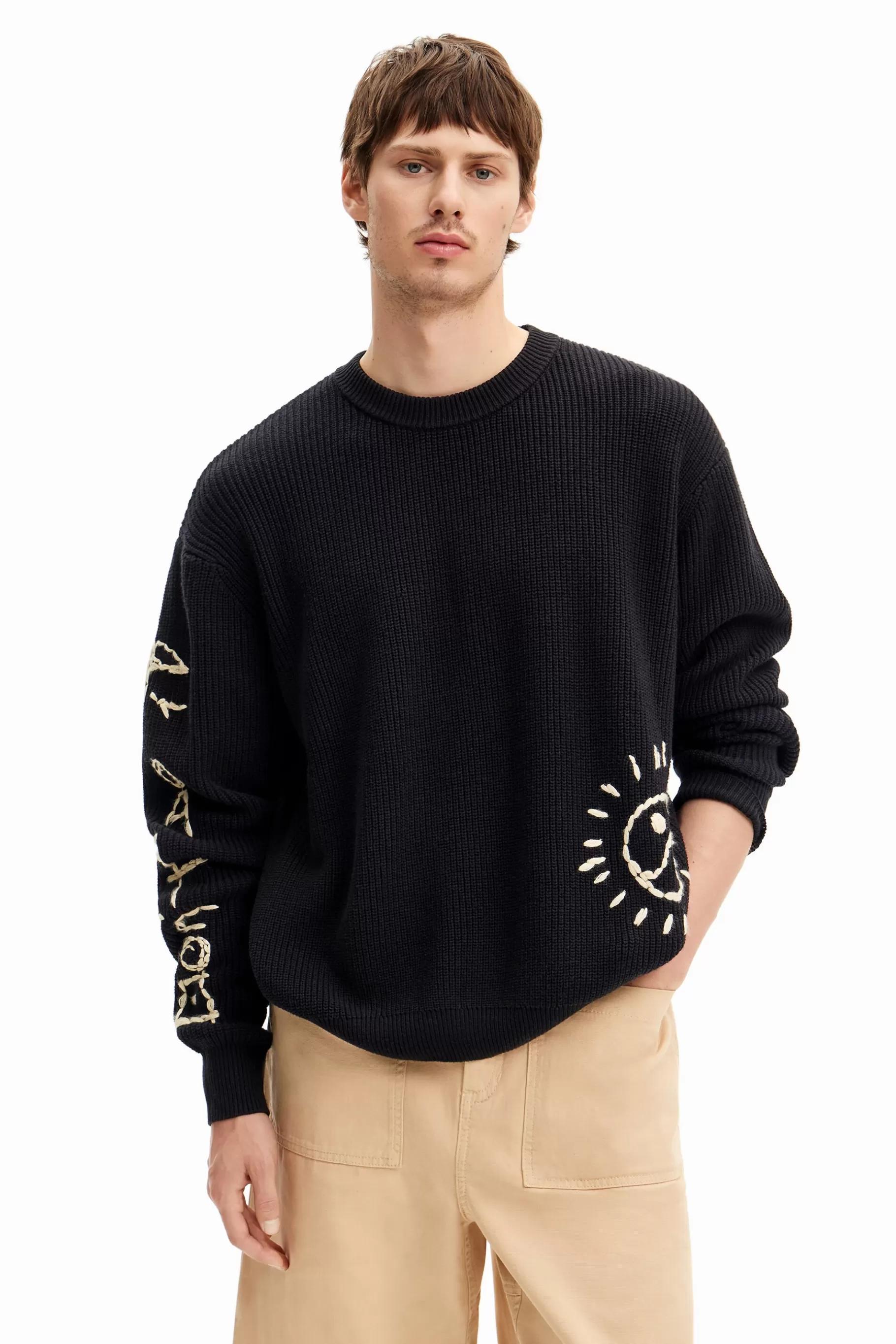 Desigual Jersey bordados*Hombre Jerséis Y Sudaderas