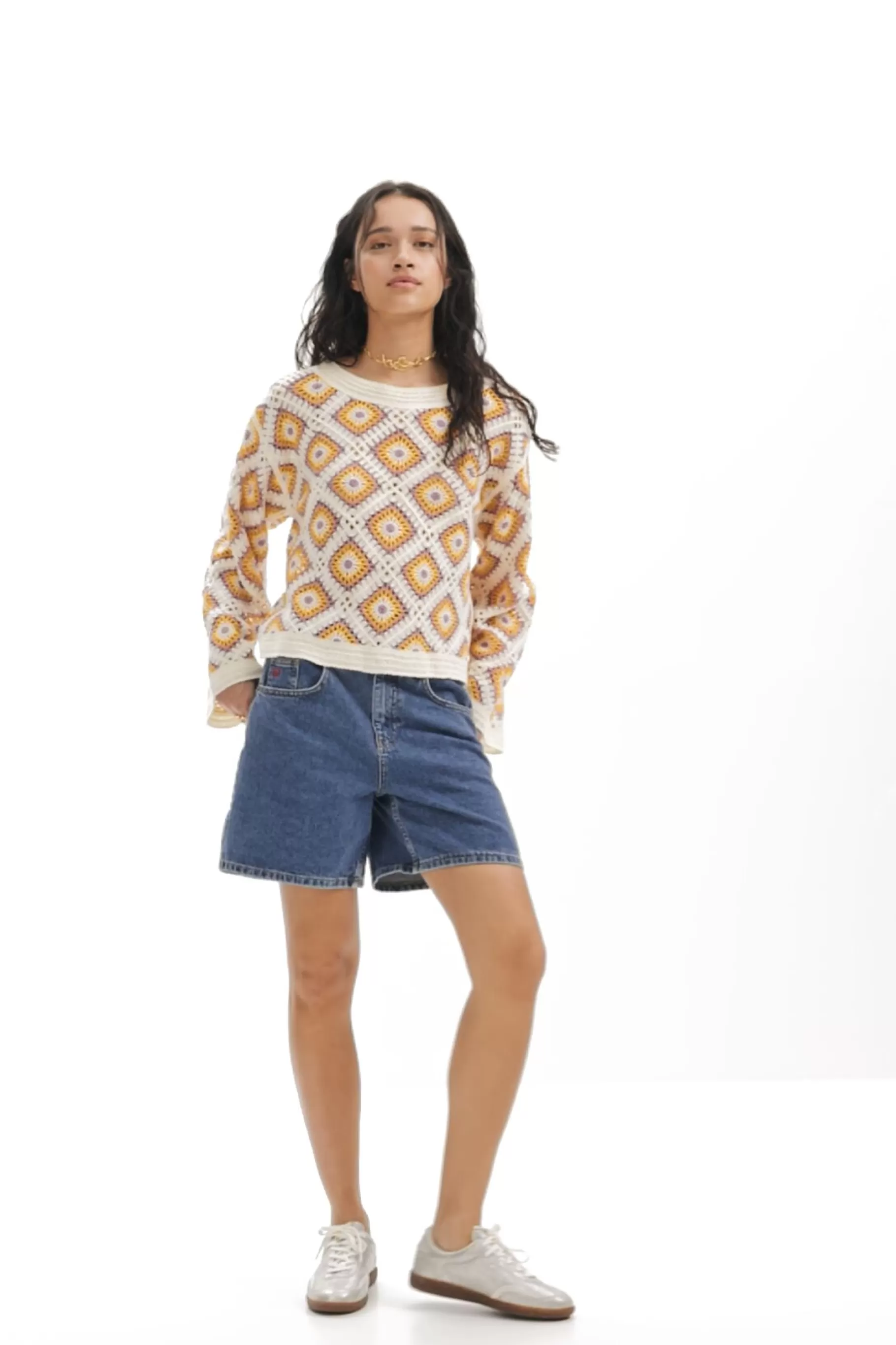 Desigual Jersey crochet multicolor*Mujer Ropa De Punto | Jerséis