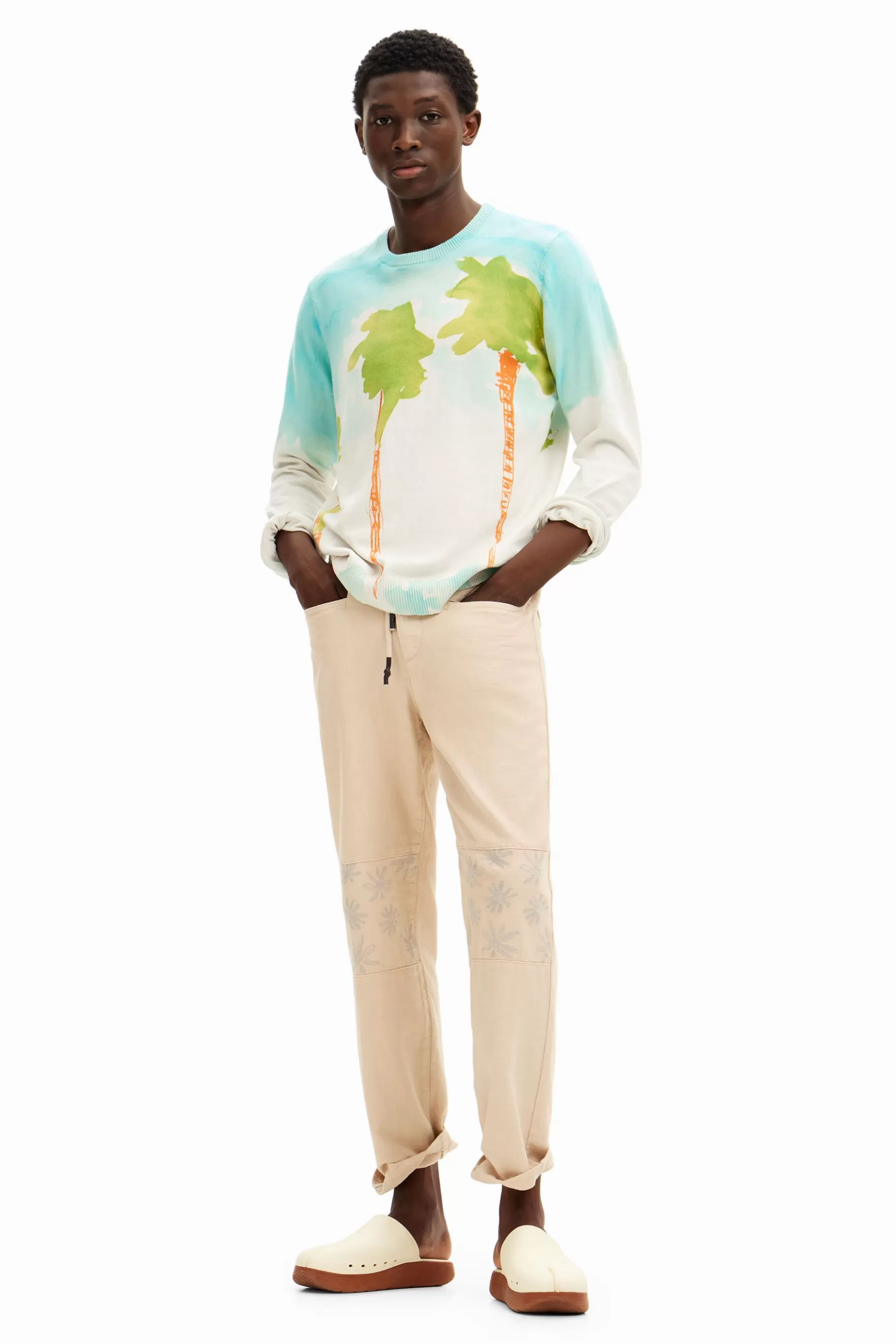 Desigual Jersey de punto acuarela*Hombre Jerséis Y Sudaderas