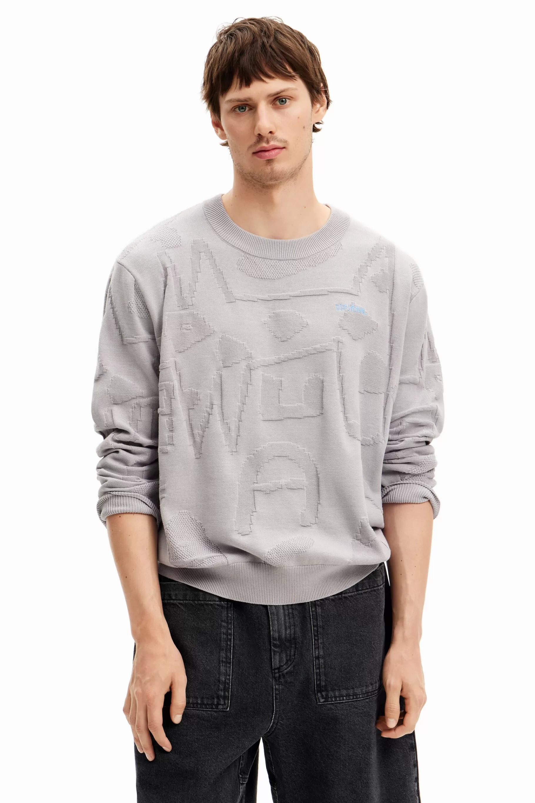 Desigual Jersey de punto texturas*Hombre Jerséis Y Sudaderas