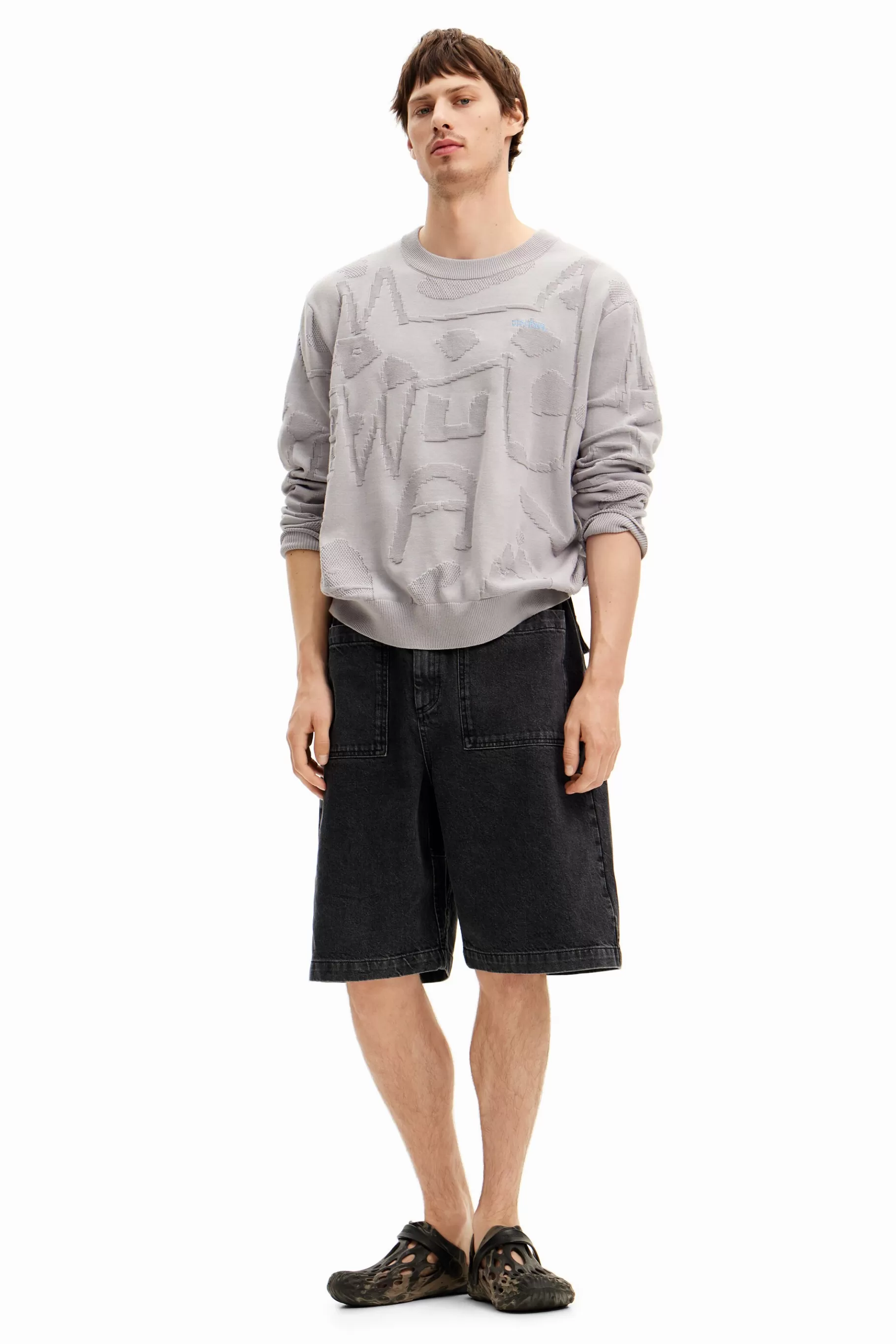 Desigual Jersey de punto texturas*Hombre Jerséis Y Sudaderas