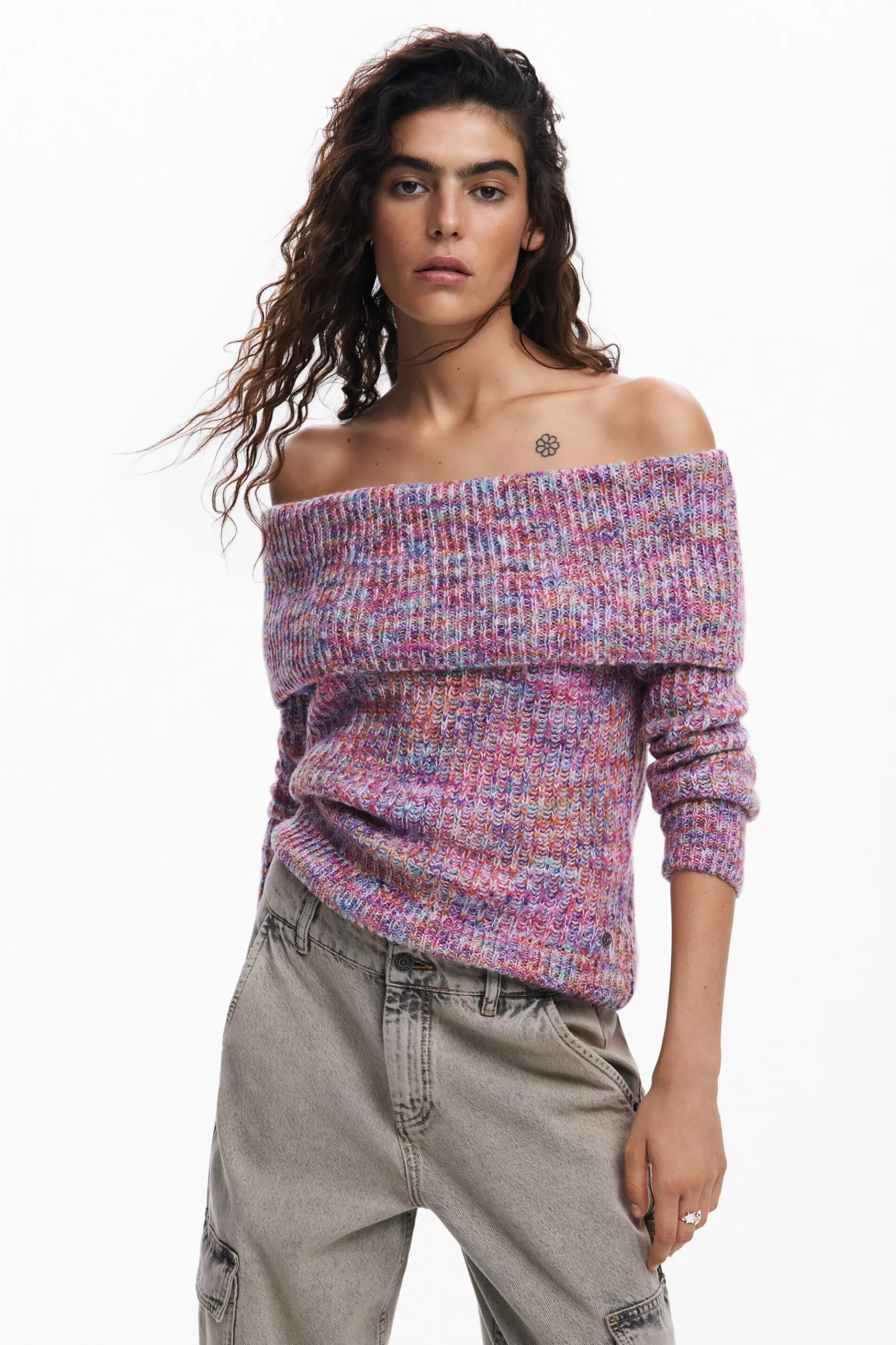 Desigual Jersey escote bardot*Mujer Jerséis | Ropa De Punto