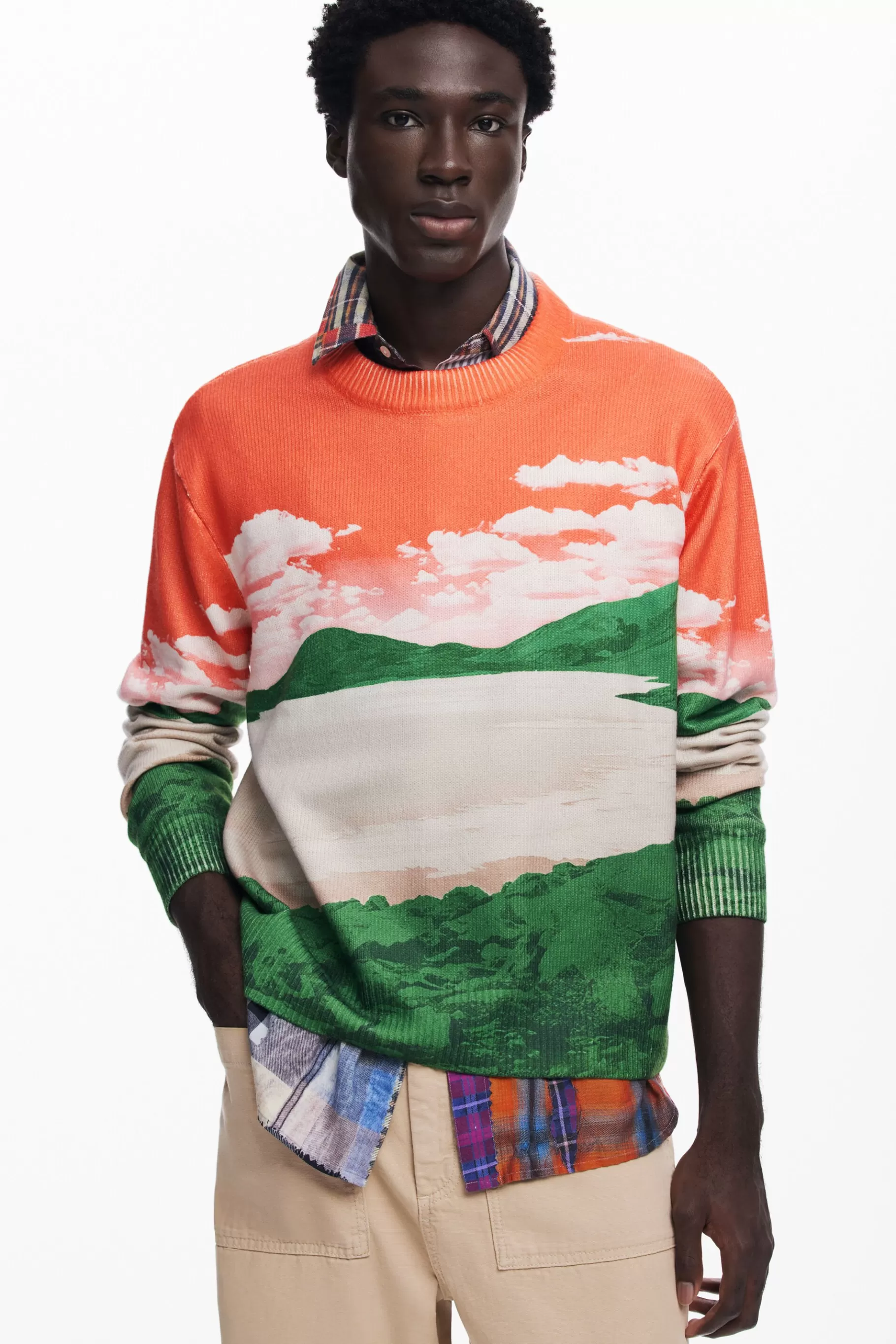 Desigual Jersey paisaje*Hombre Jerséis Y Sudaderas