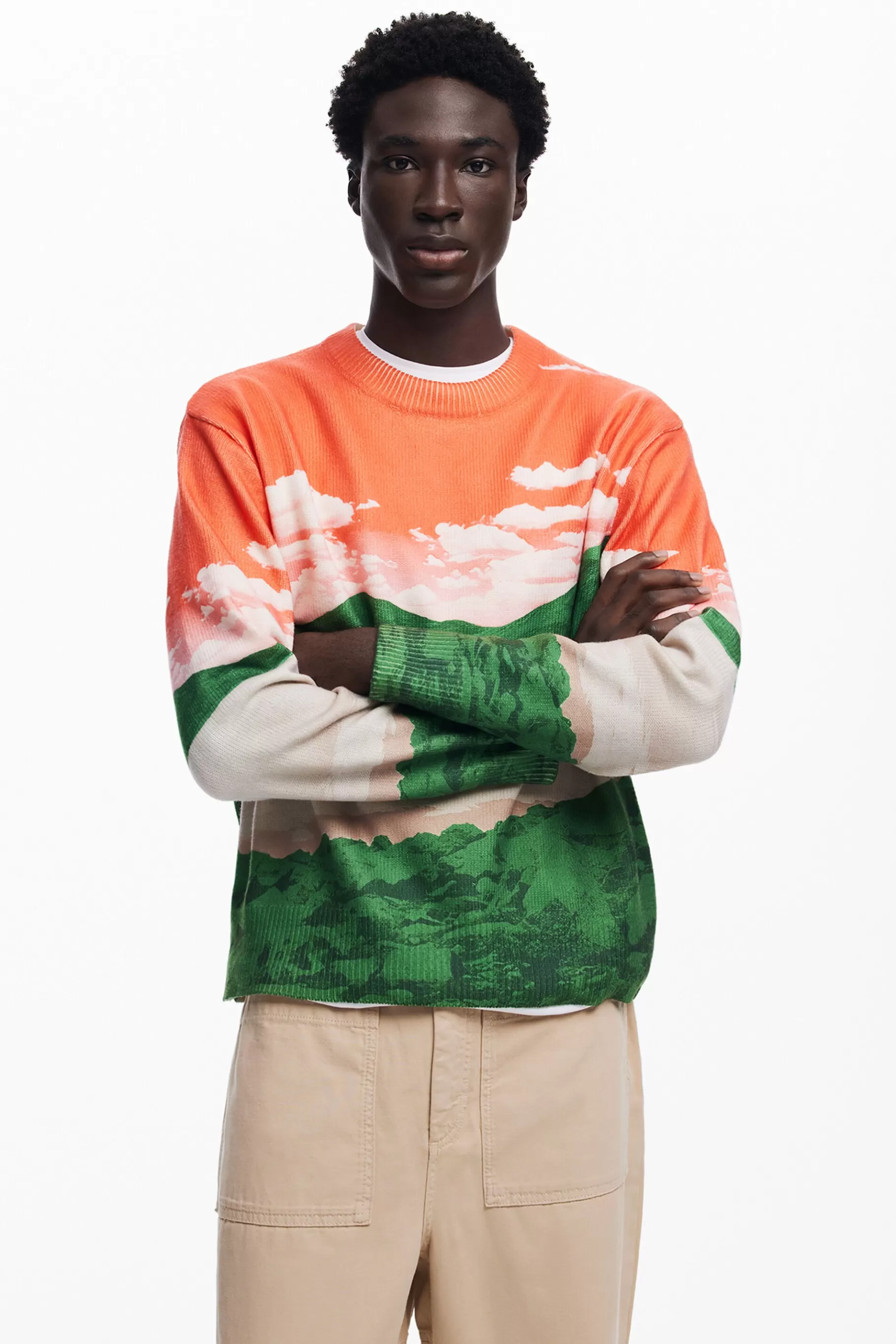 Desigual Jersey paisaje*Hombre Jerséis Y Sudaderas