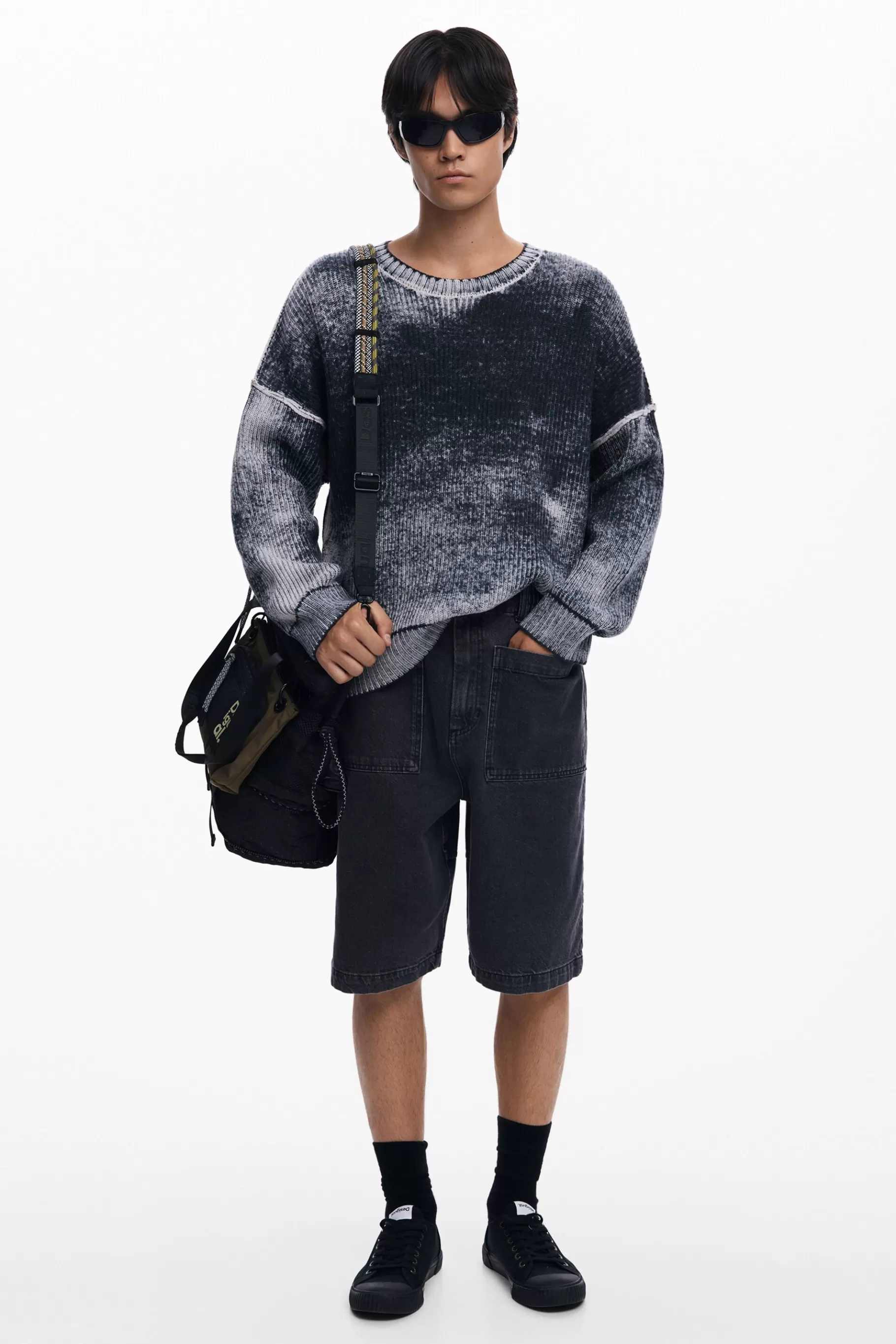 Desigual Jersey punto desgastado*Hombre Jerséis Y Sudaderas