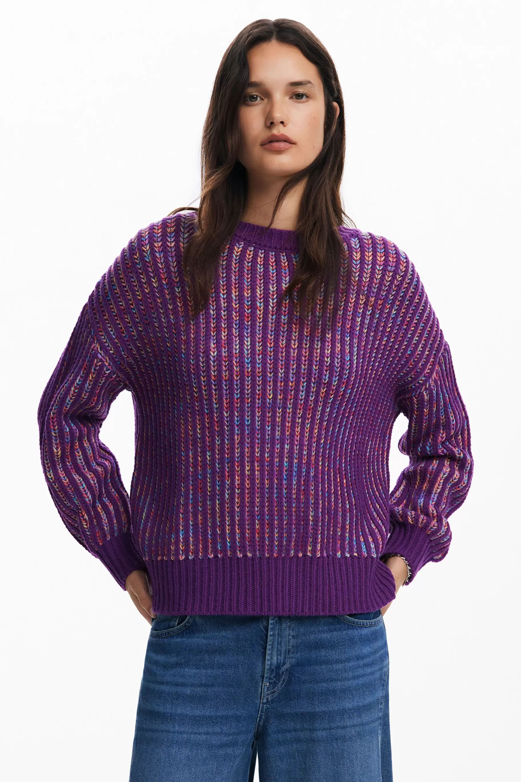 Desigual Jersey punto rayas*Mujer Ropa De Punto | Jerséis