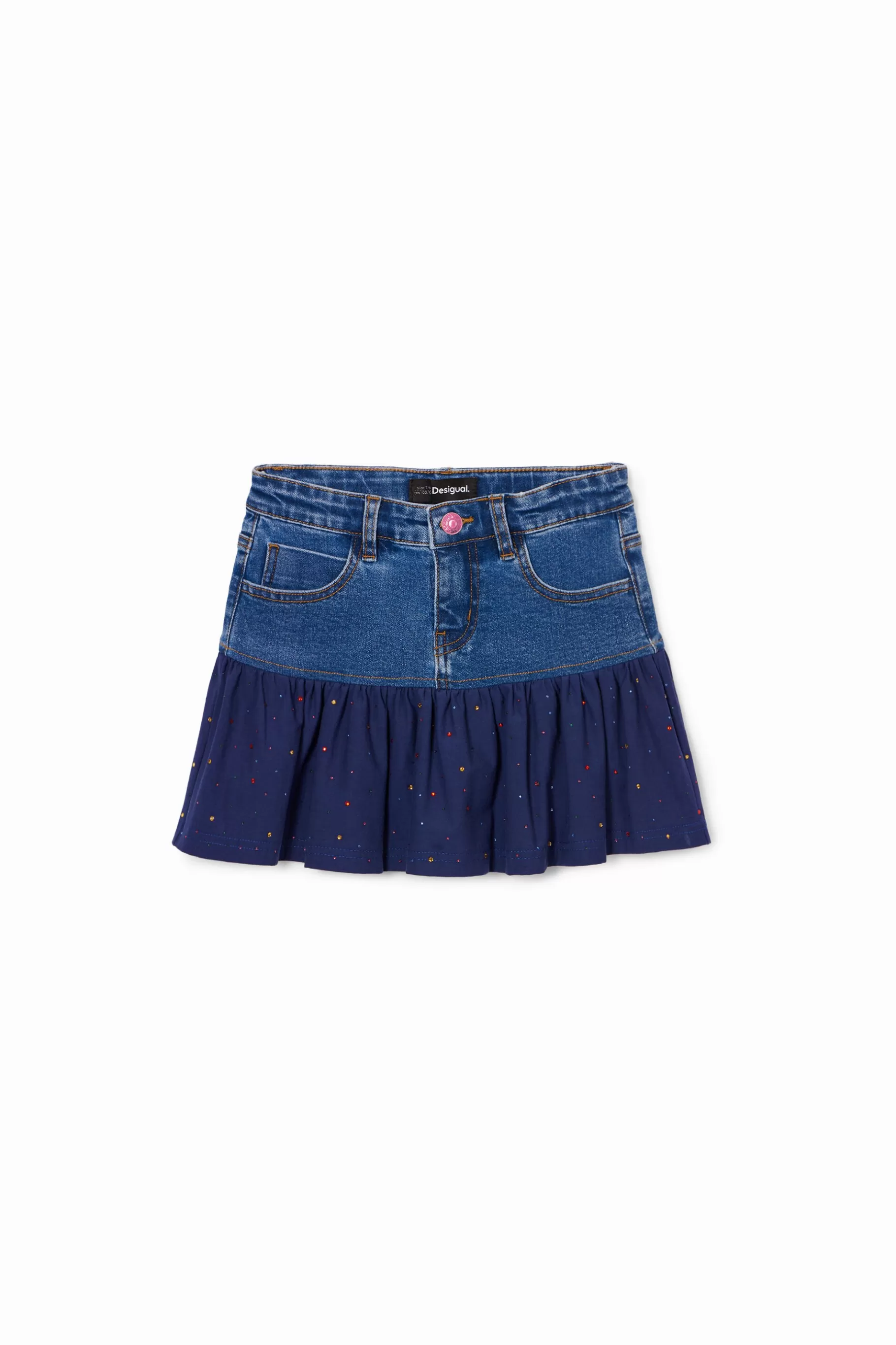Desigual Minfalda vaquera volante puntos* Faldas Y Pantalones