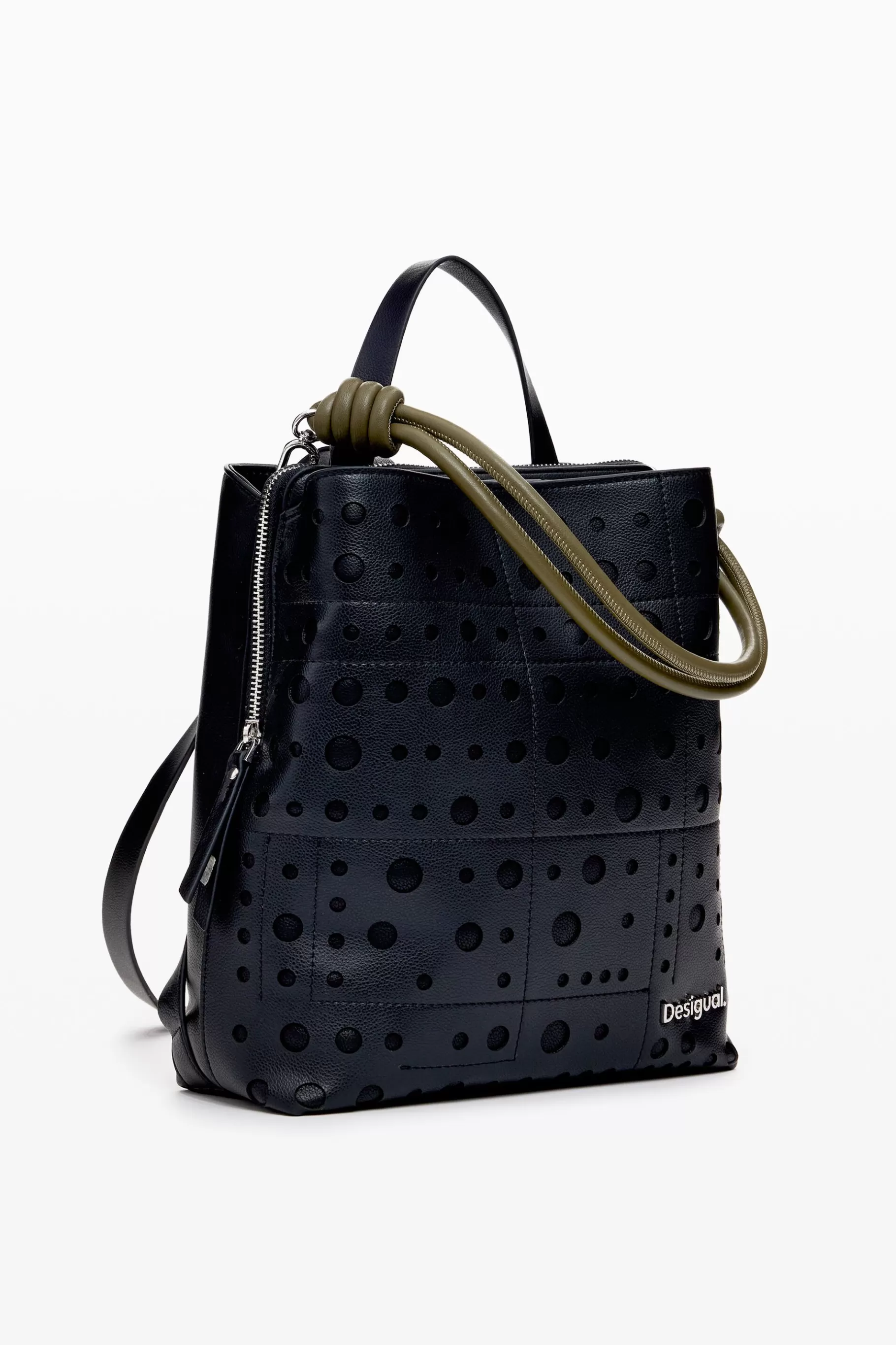 Desigual Mochila efecto piel círculos*Mujer Mochilas | Mochilas