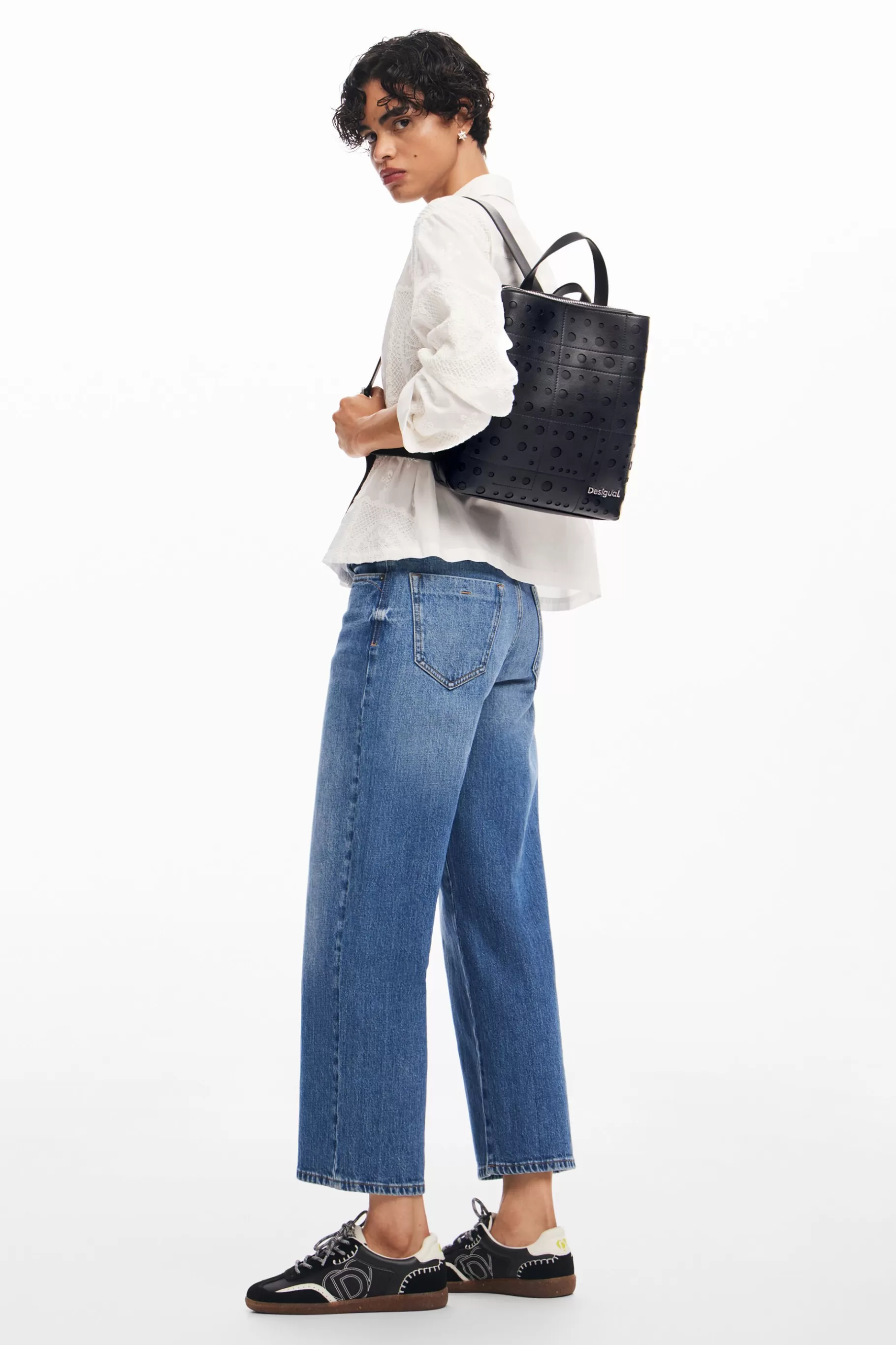 Desigual Mochila efecto piel círculos*Mujer Mochilas | Mochilas