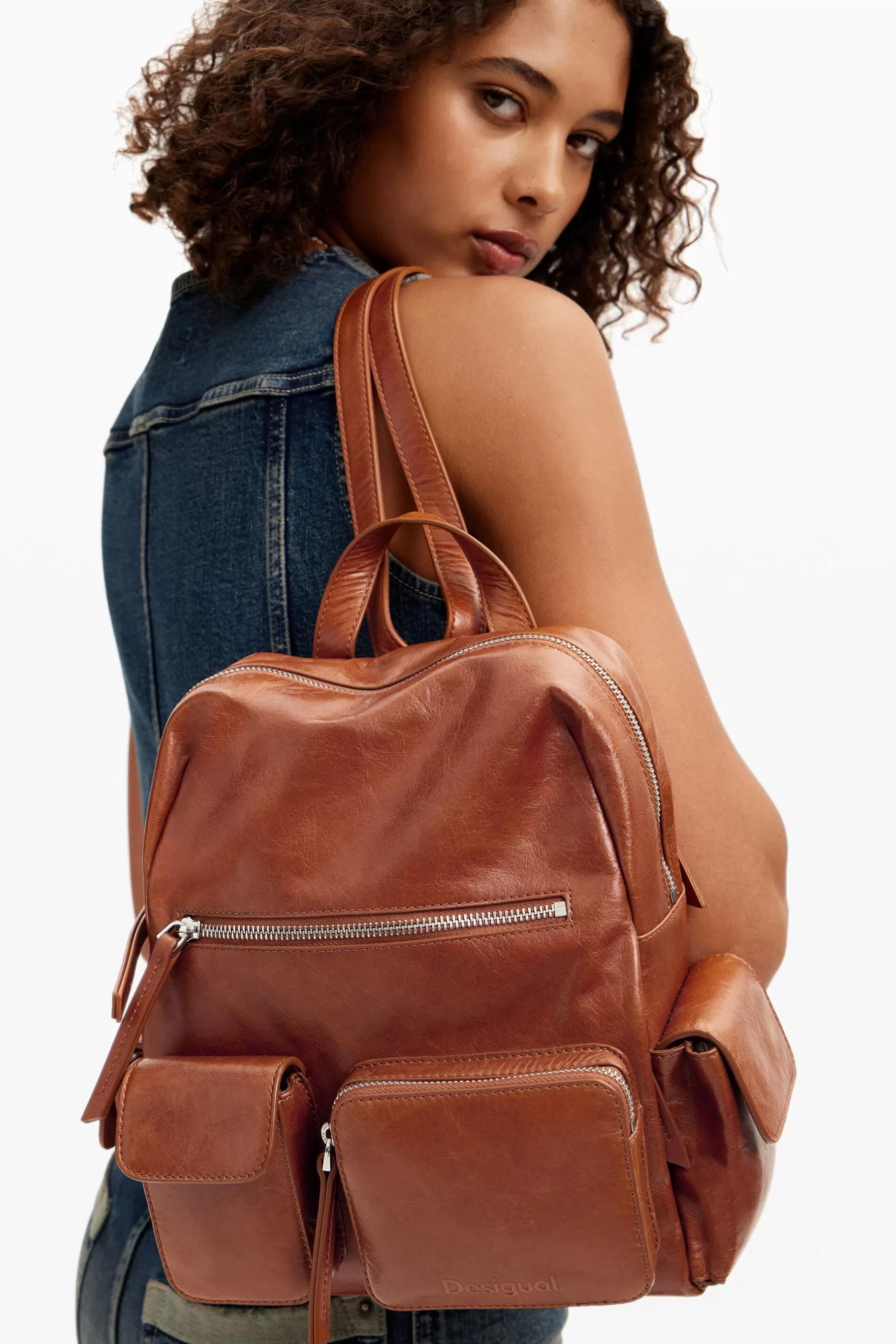 Desigual Mochila piel multibolsillo*Mujer Bolsos De Piel | Mochilas