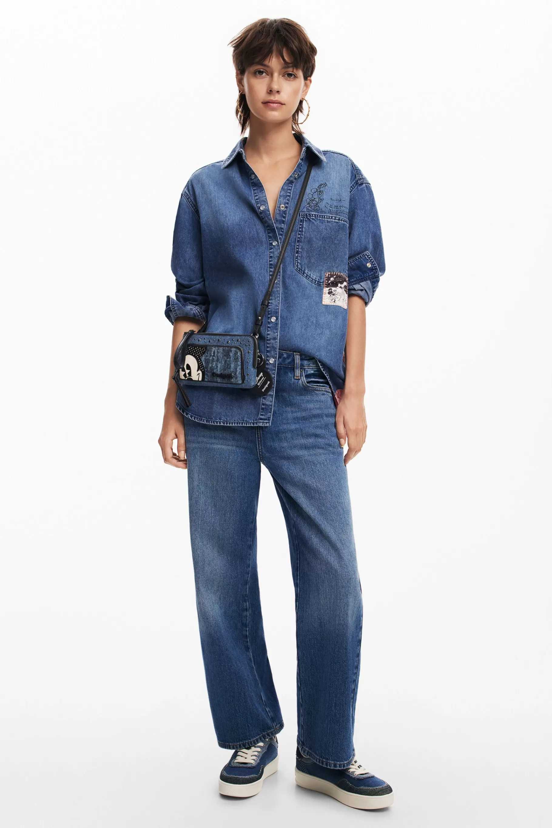 Desigual Monedero L denim Mickey Mouse*Mujer Monederos | Monederos