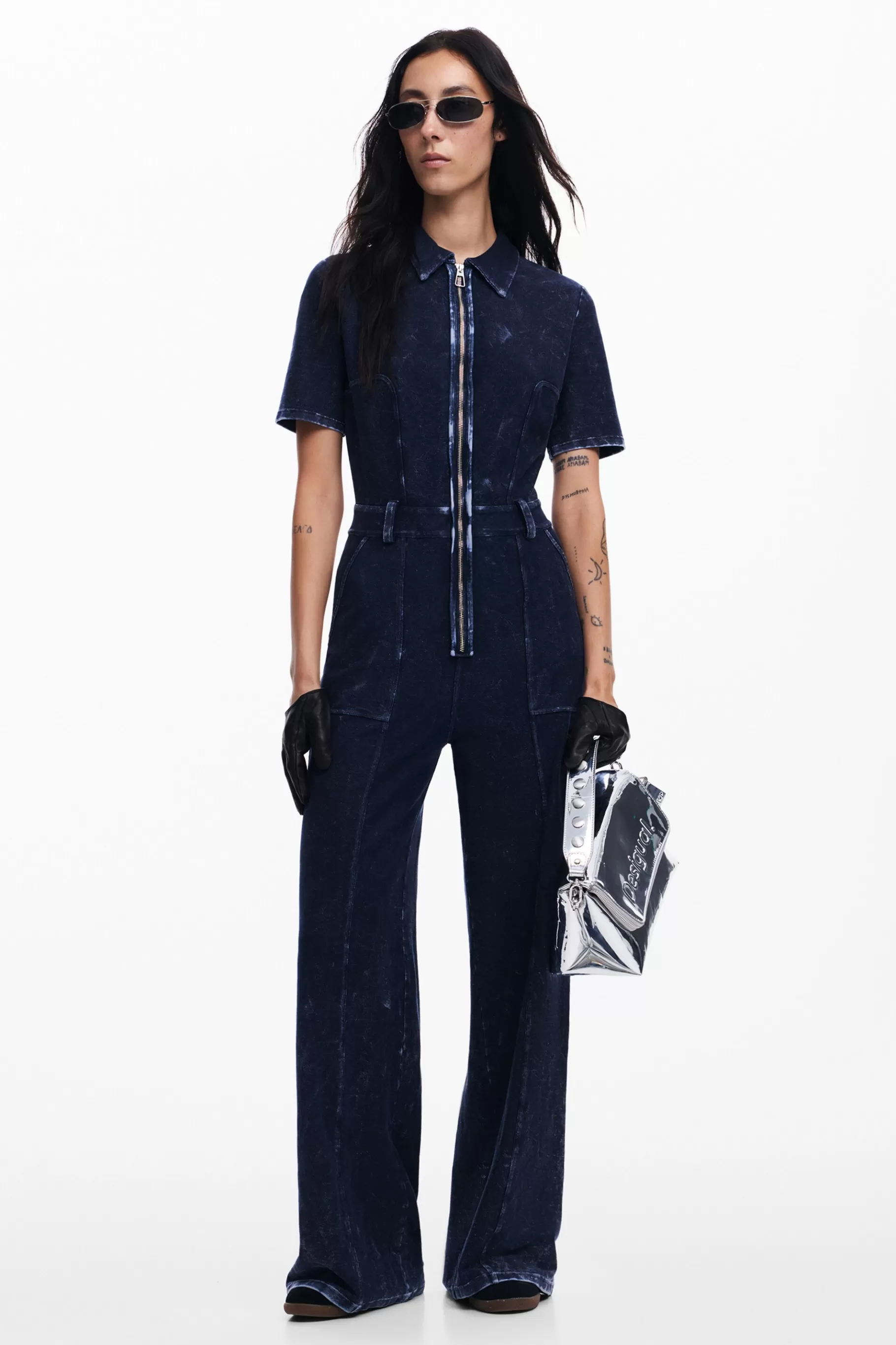 Desigual Mono denim efecto lavado*Mujer Pantalones | Vestidos Y Monos