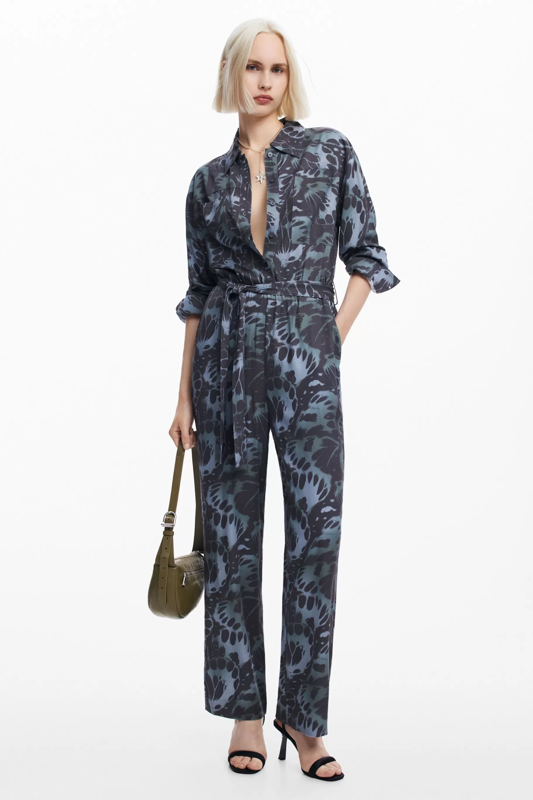 Desigual Mono fluido estampado*Mujer Pantalones | Vestidos Y Monos