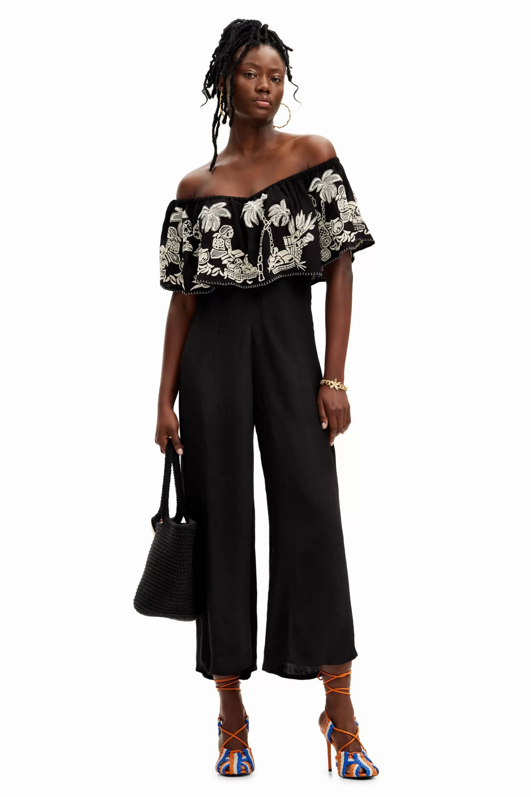 Desigual Mono midi palmeras Stella Jean*Mujer Pantalones