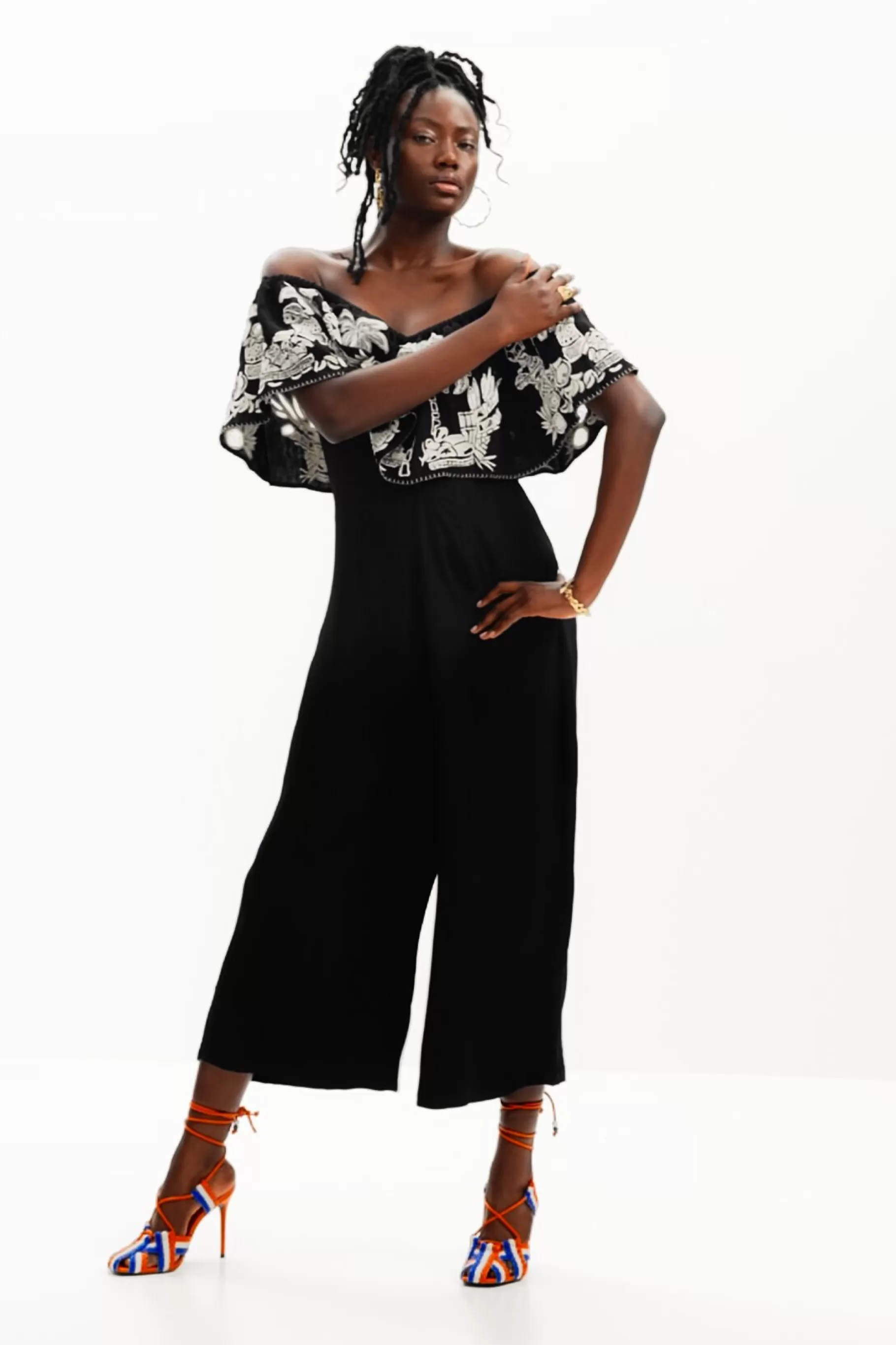 Desigual Mono midi palmeras Stella Jean*Mujer Pantalones