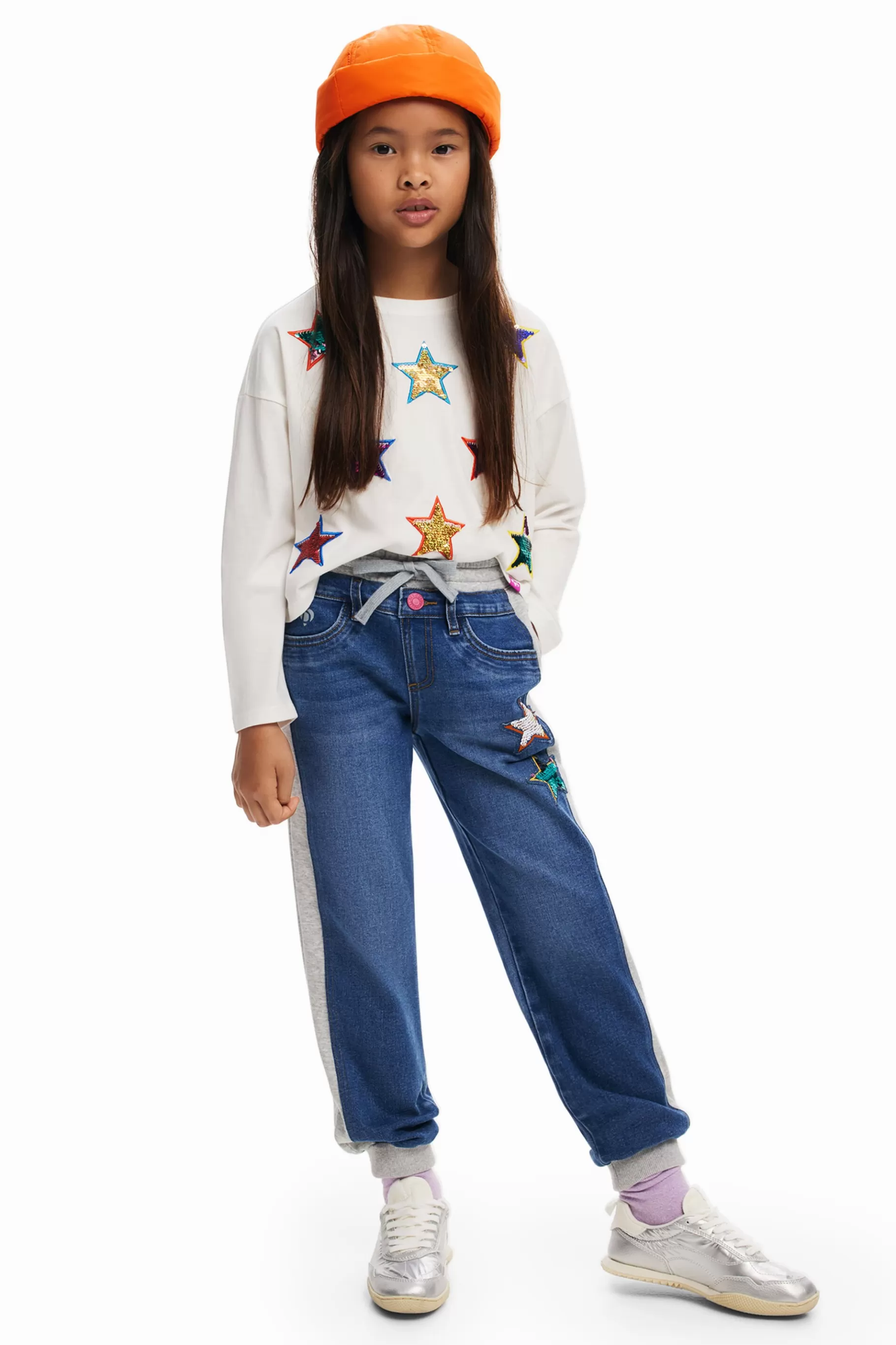 Desigual Pantalón jogger canalé estrellas* Faldas Y Pantalones