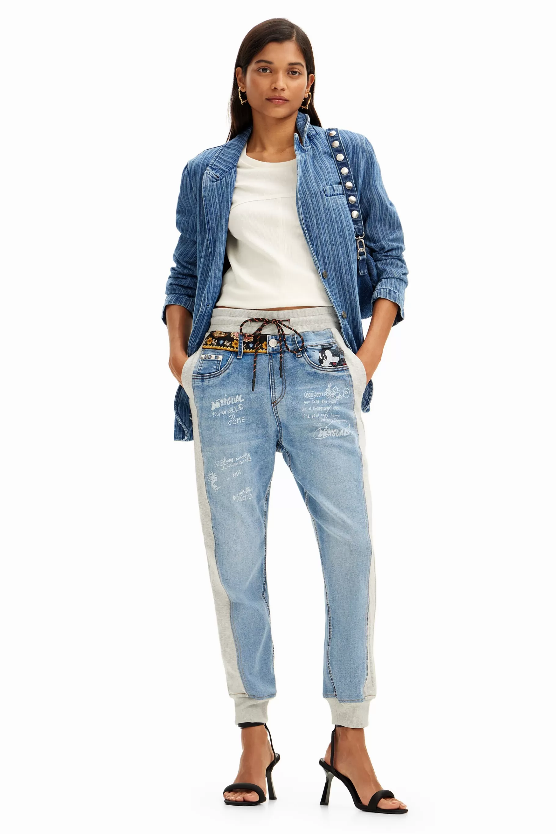 Desigual Pantalón jogger Mickey Mouse*Mujer Vaqueros | Pantalones